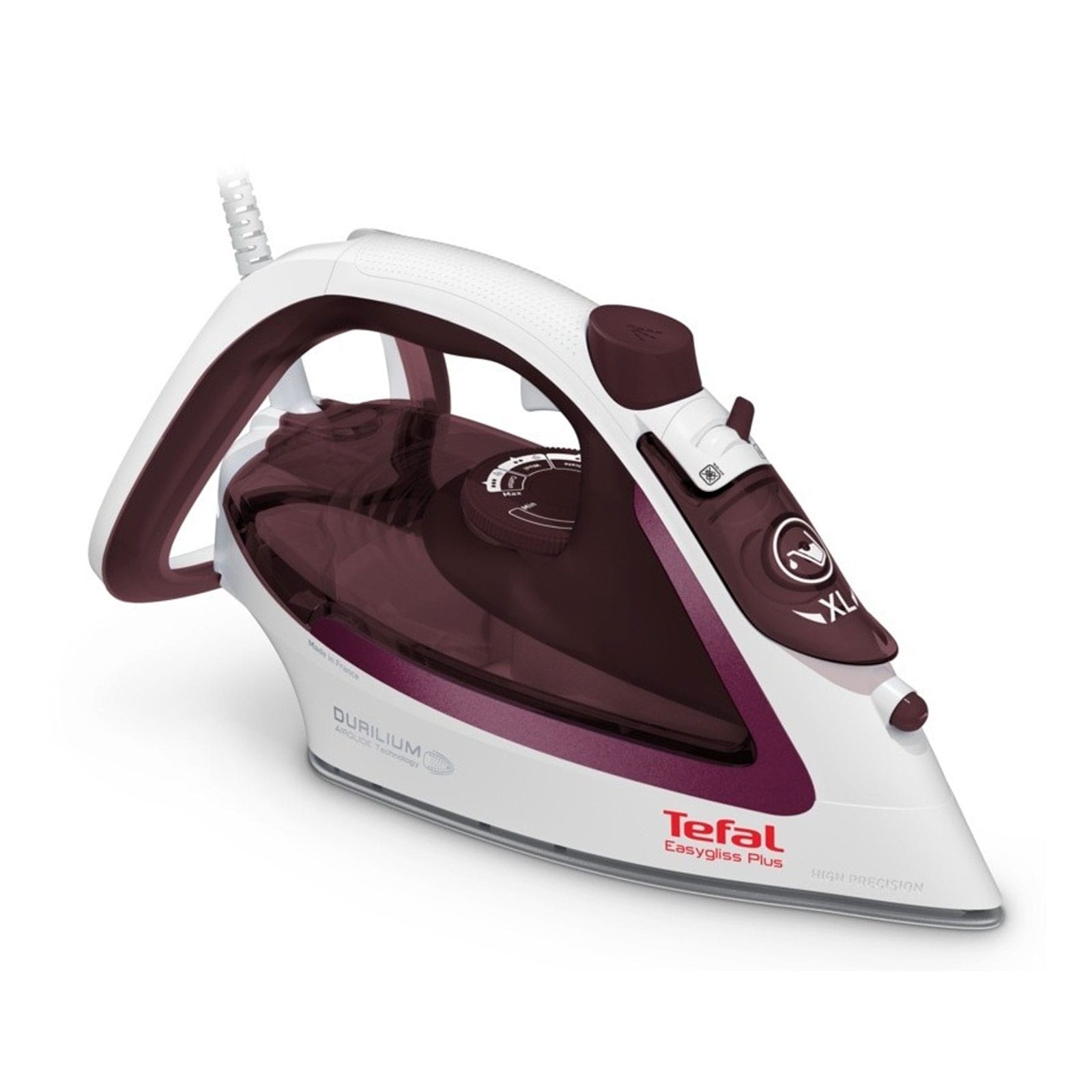 TEFAL FV 5714 Easygliss Plus Dampfb&uuml;geleisen wei&szlig;/bordeaux 