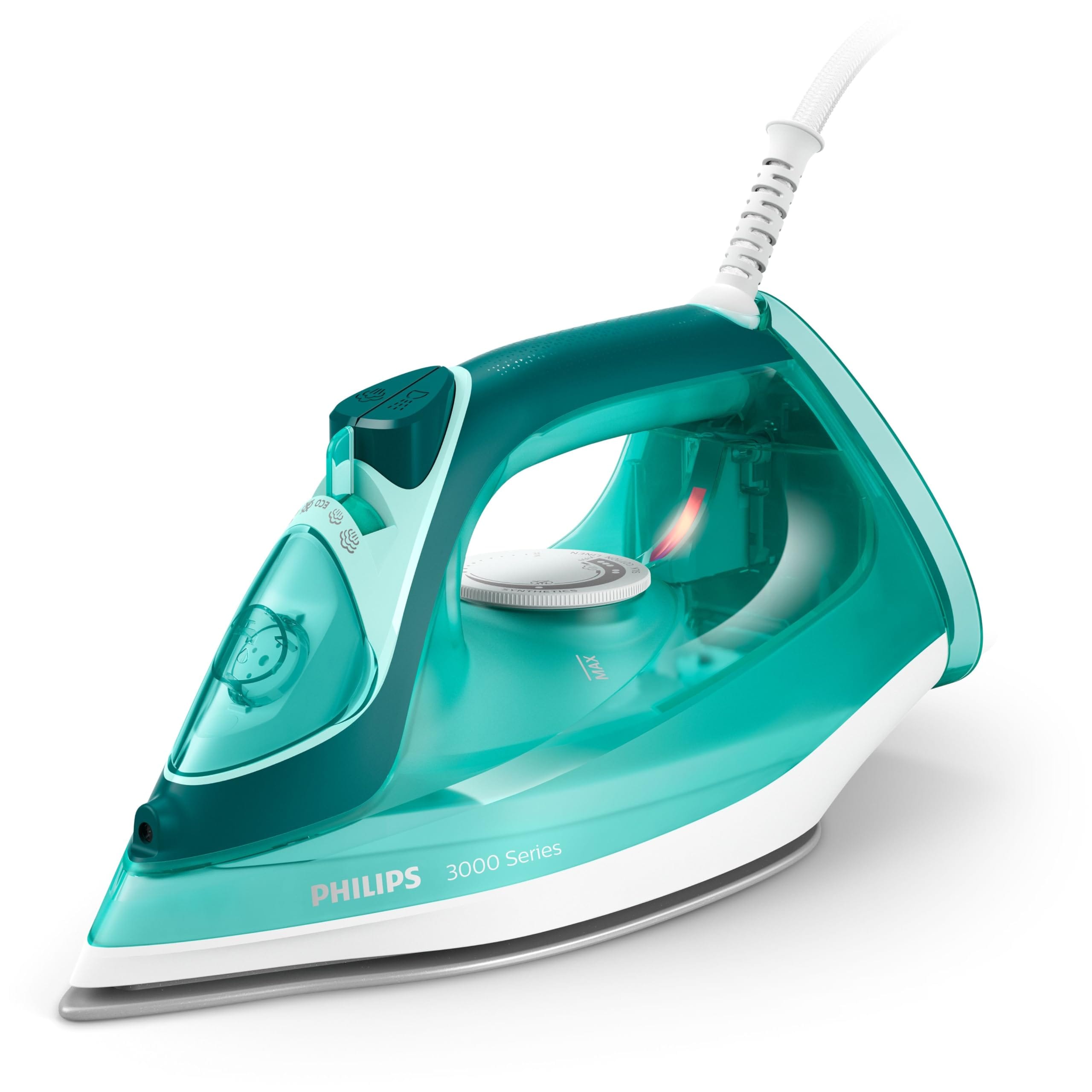 Philips DST3030/70 Dampfb&uuml;geleisen (40 g/min Dauerdampf, 180 g Dampfsto&szlig;, 300 ml Wasserbeh&auml;lter, Keramikb&uuml;gelsohle, Tropfstopp-System, Vertikaldampffunktion) 