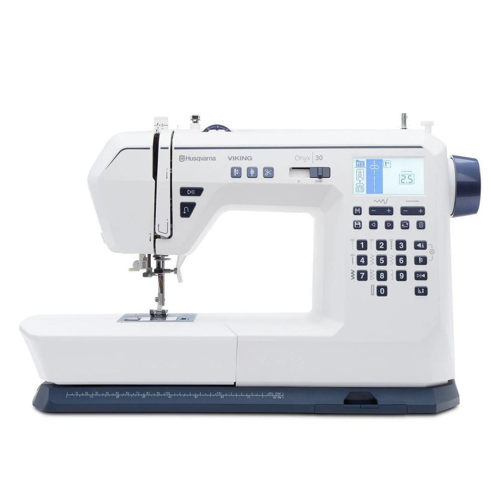 Husqvarna Onyx 30 N&auml;hmaschine (158 Stiche, computergesteuerte N&auml;hmaschine, gro&szlig;er LCD-Bildschirm, integrierter Fadenschneider, Nadelstopp oben/unten, Start-/Stop-Funktion) 