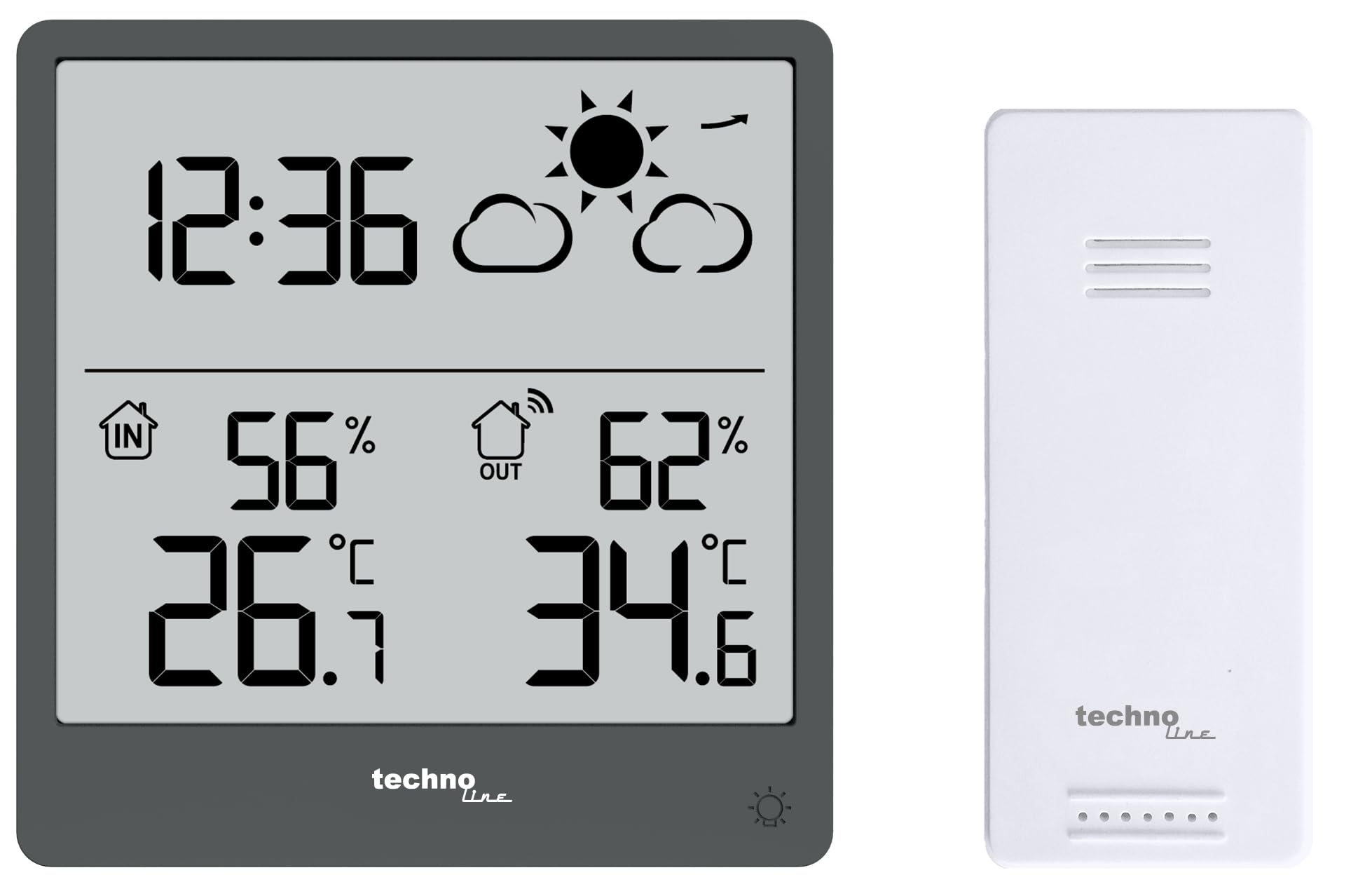 technoline WS 9138 Wetterstation (Quarzuhr, Wettervorhersage, Temperatur, Luftfeuchtigkeit) 