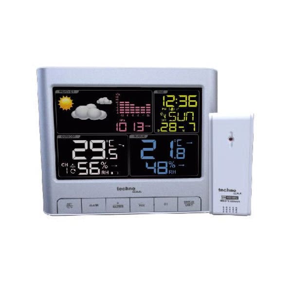 TECHNOTRADE WS 6449 Wetterstation silber 