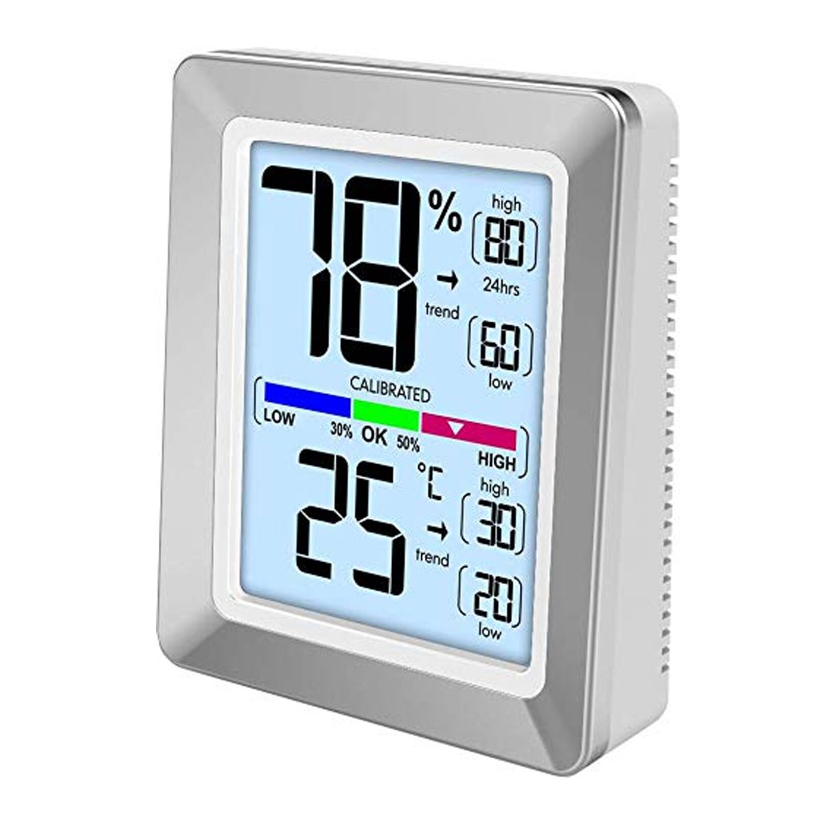 TECHNOTRADE WS 9460 Thermo-Hygro-Station wei&szlig;/silber 