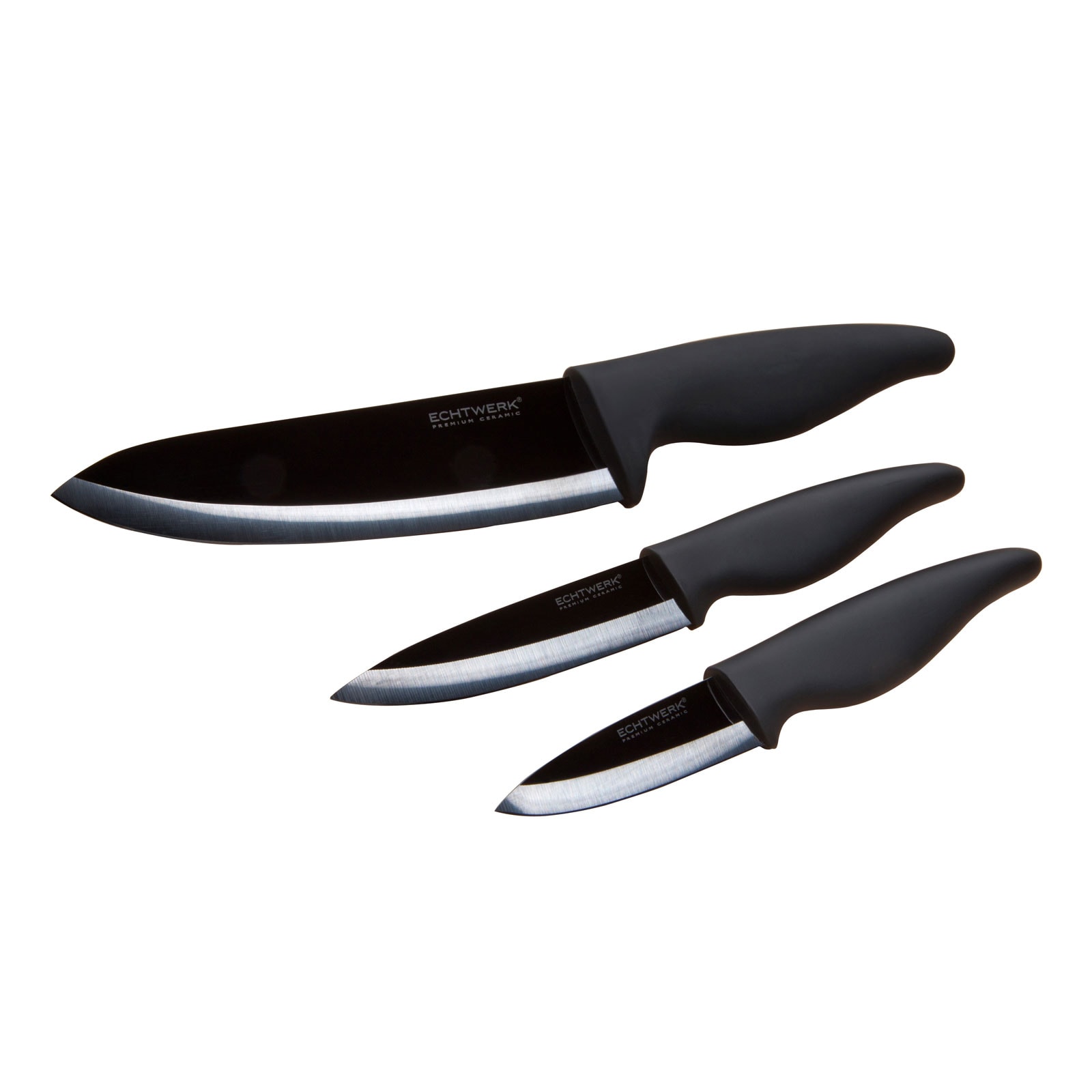 Echtwerk EW-KM-0150 Keramikmesser Set 3tlg - Black Mirror 
