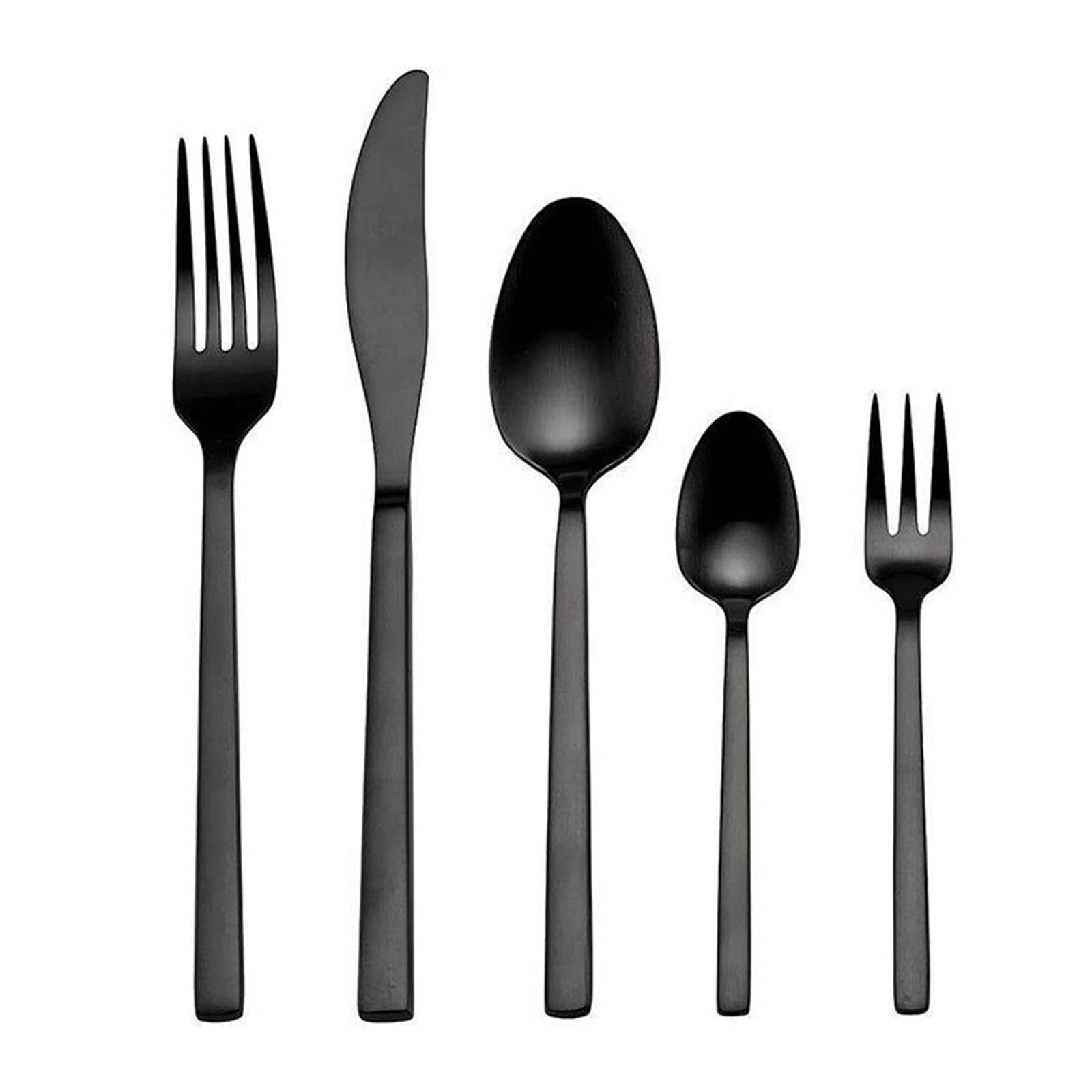 ECHTWERK Tafelbesteck Set 30tlg PURE BLACK - Shiny 