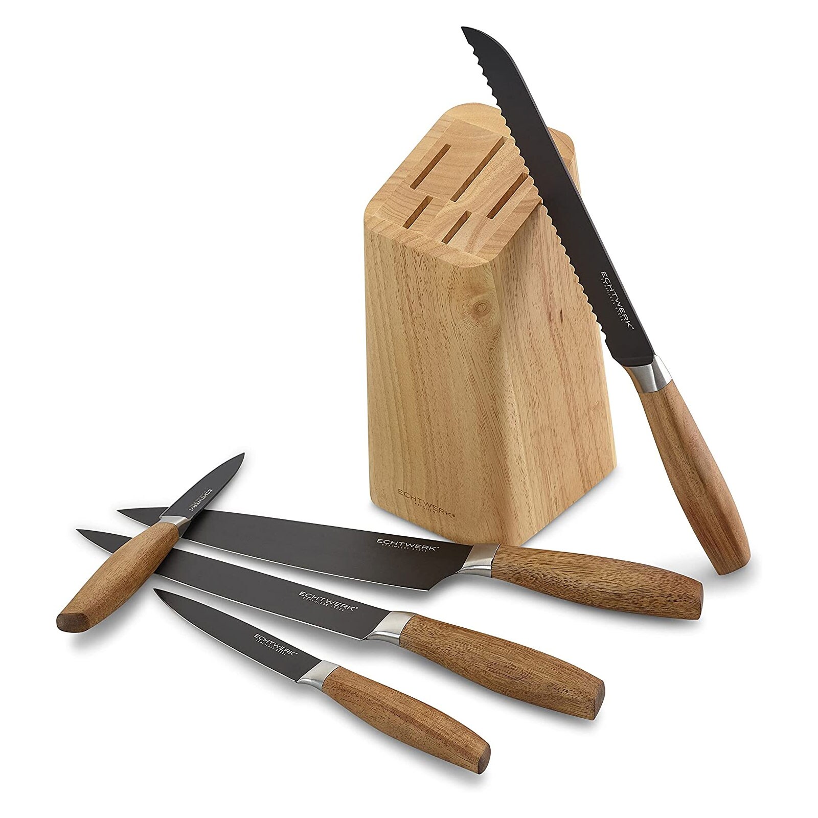 ECHTWERK K&uuml;chenmesser Set Classic Black Edition 6tlg EW-SM-0366-2 