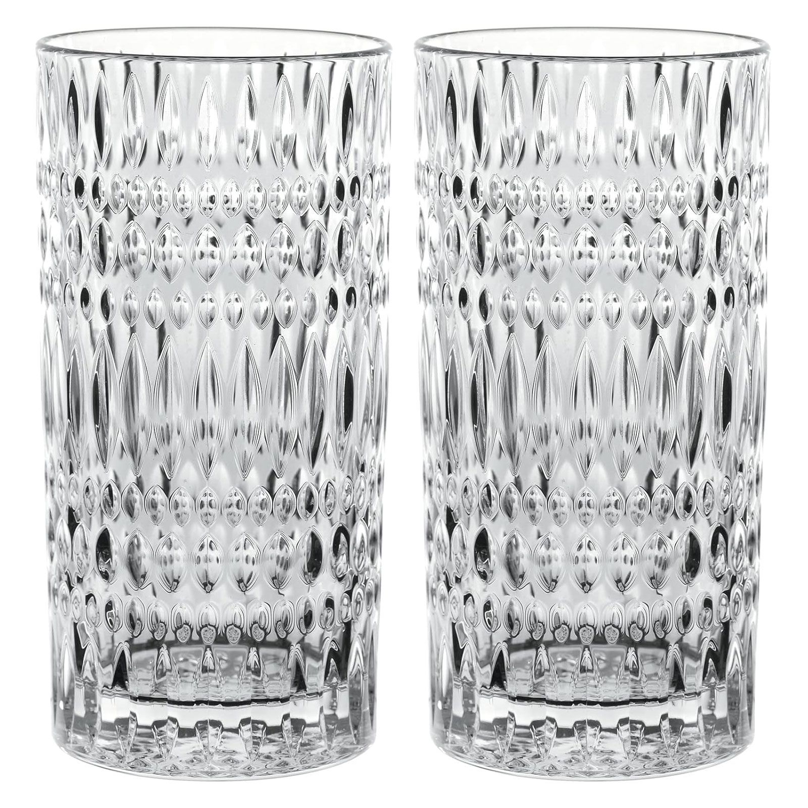 Nachtmann, 2-teiliges Latte Macchiato Set Latte Macchiato-Gl&auml;ser Kristallglas, 434 ml Ethno Barista 104903 