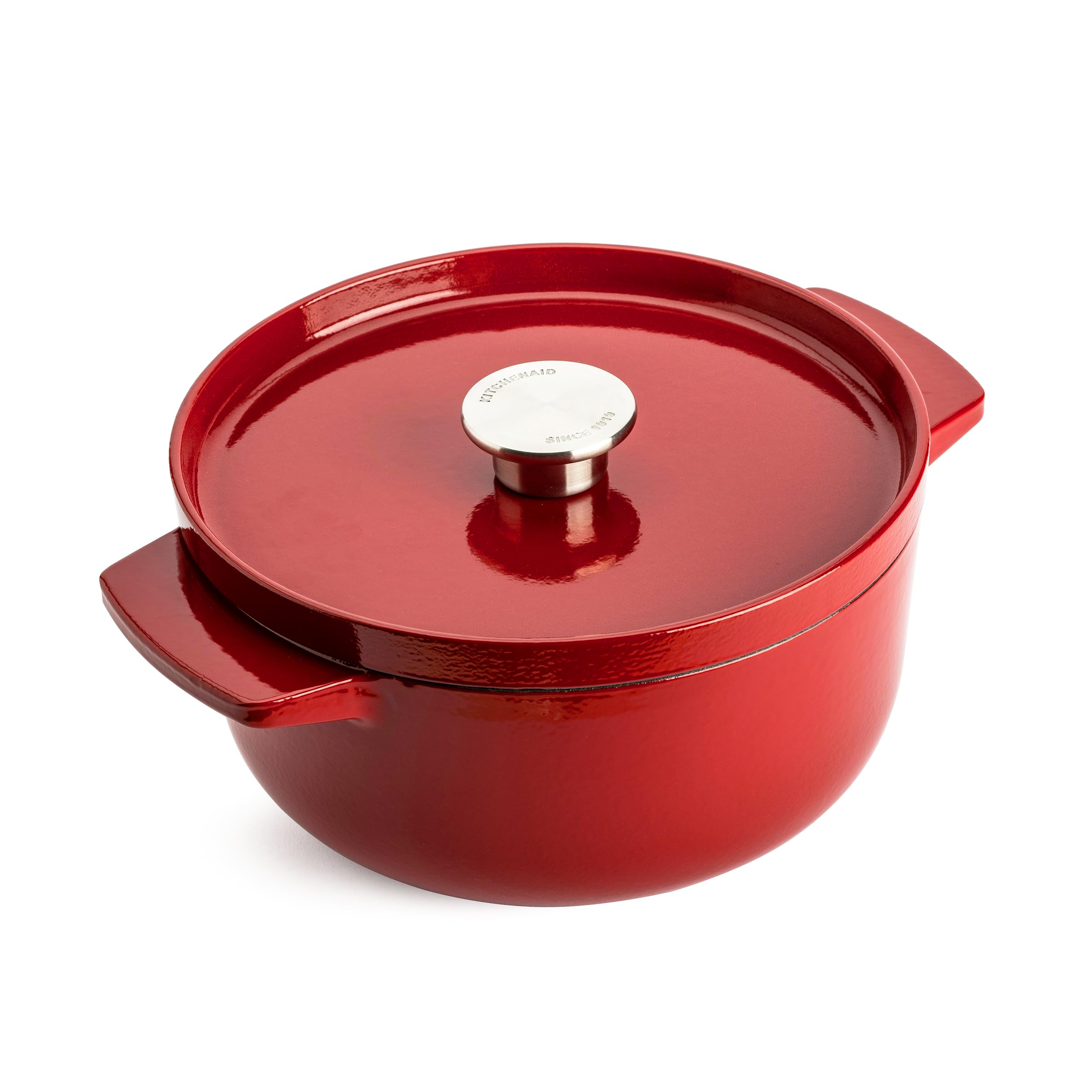 KitchenAid CC006057-001 Br&auml;ter mit Deckel - Rund - 3.3L 22cm Rot 