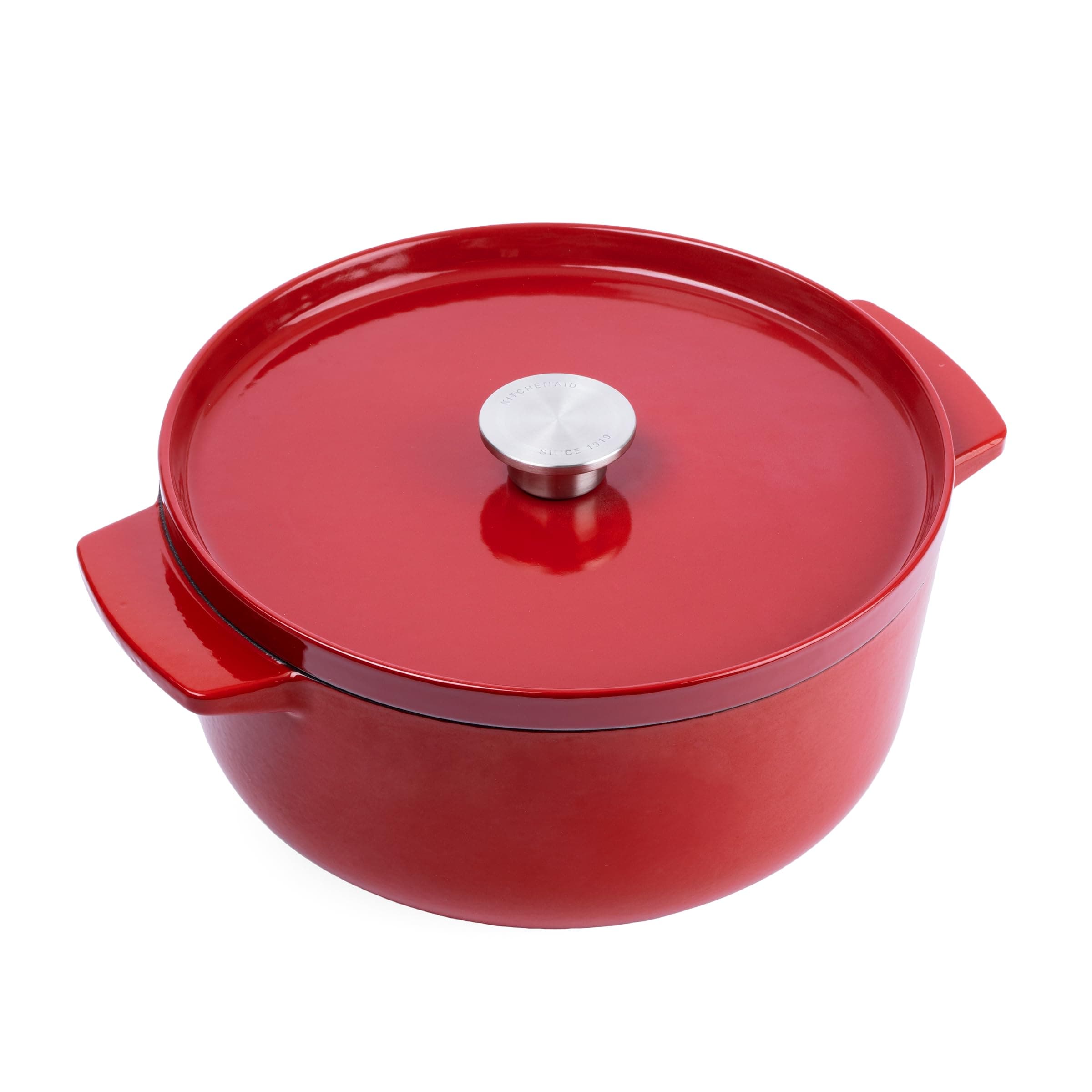 KitchenAid CC006060-001 Br&auml;ter mit Deckel - Rund - 5.2L 26cm Rot 