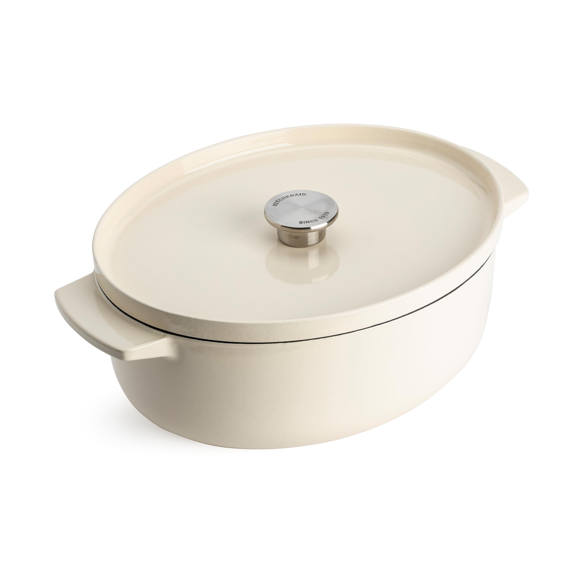 KitchenAid CC006062-001 Br&auml;ter mit Deckel - Oval 30cm Creme 