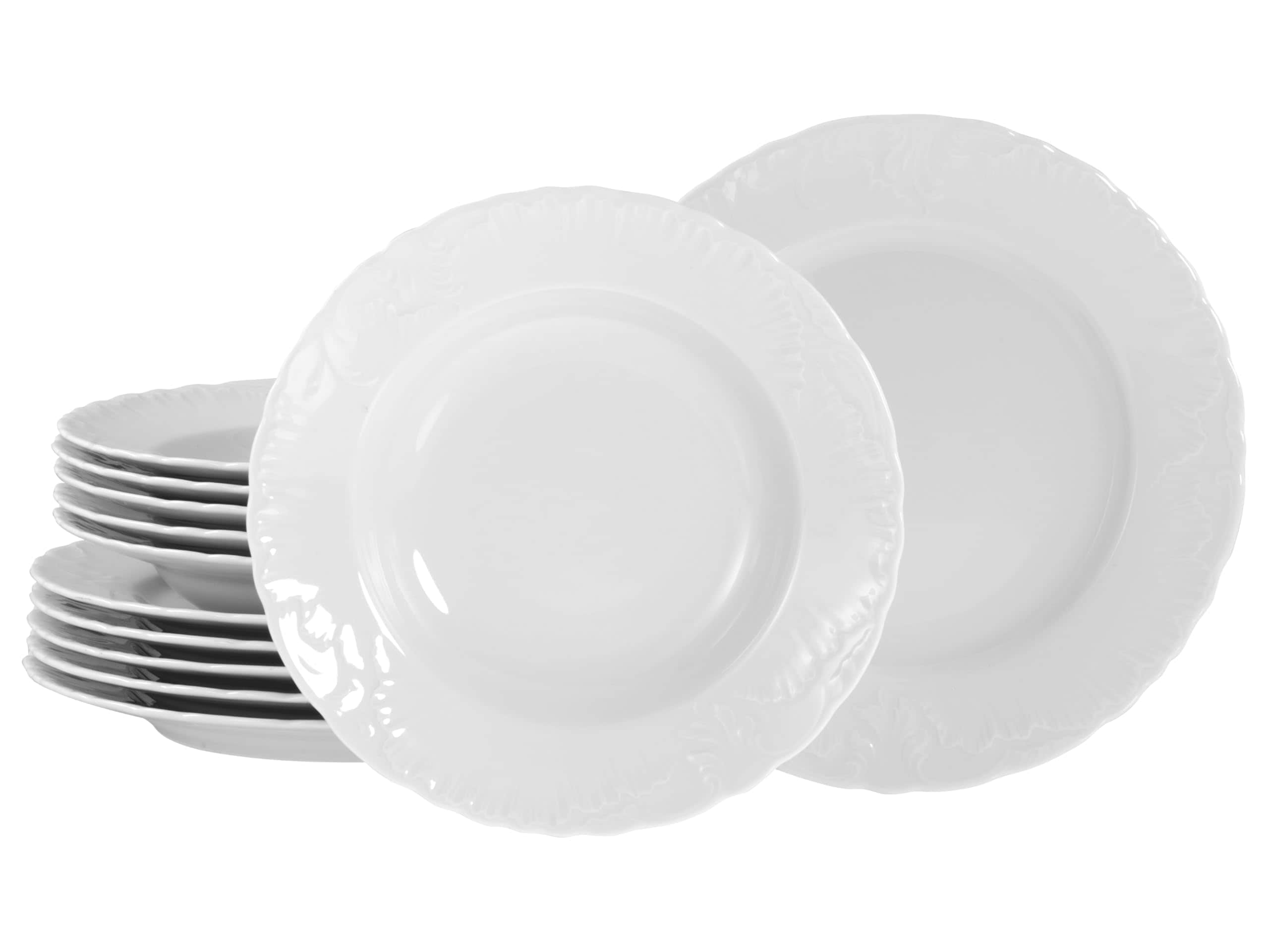 CreaTable - 12619 Rokoko Weiss, Tafelservice 12-tlg 