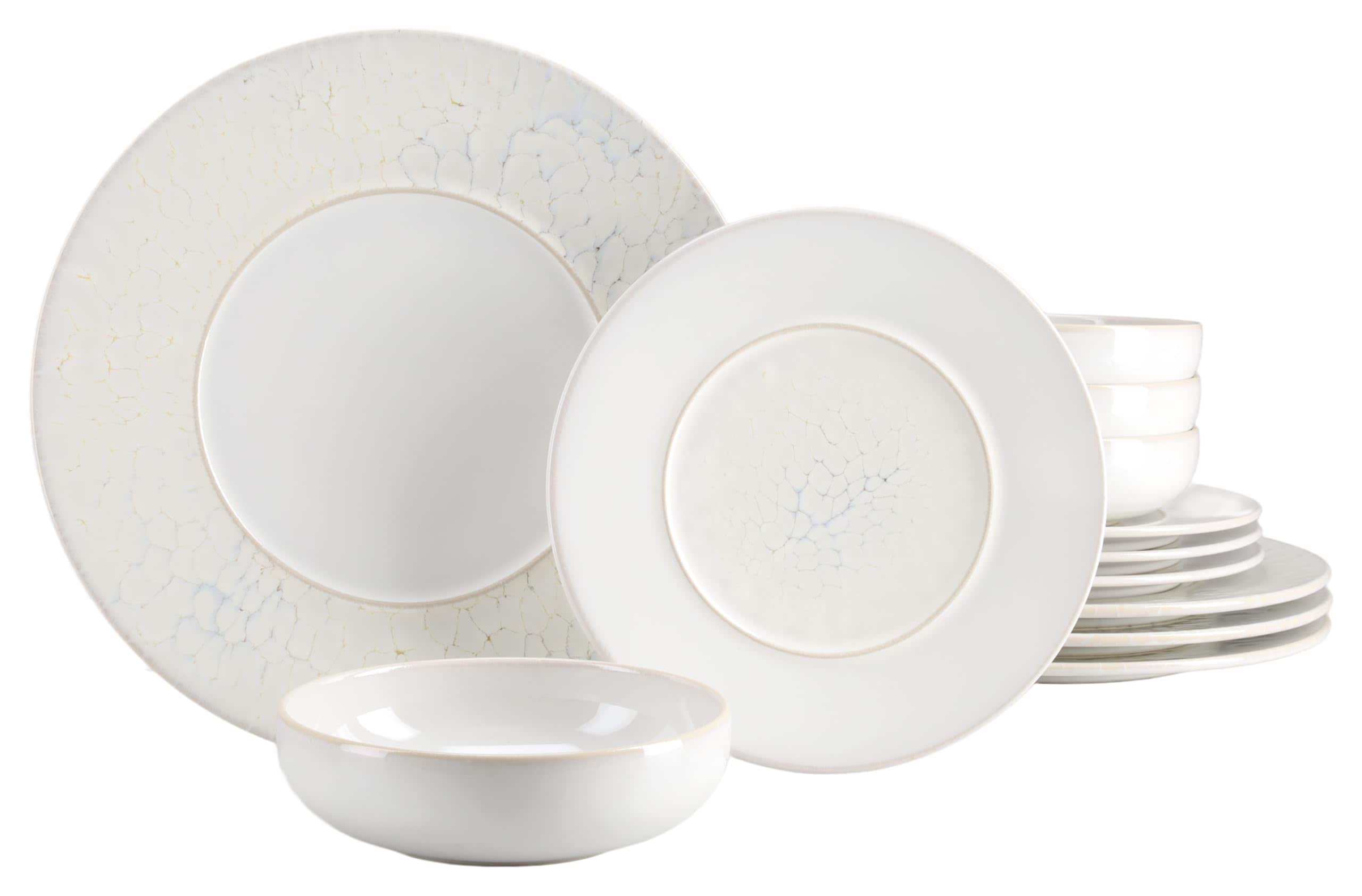 CreaTable Teller Set 24555 Serie Unico Toscania 12-tlg. Geschirrset 4 Personen 