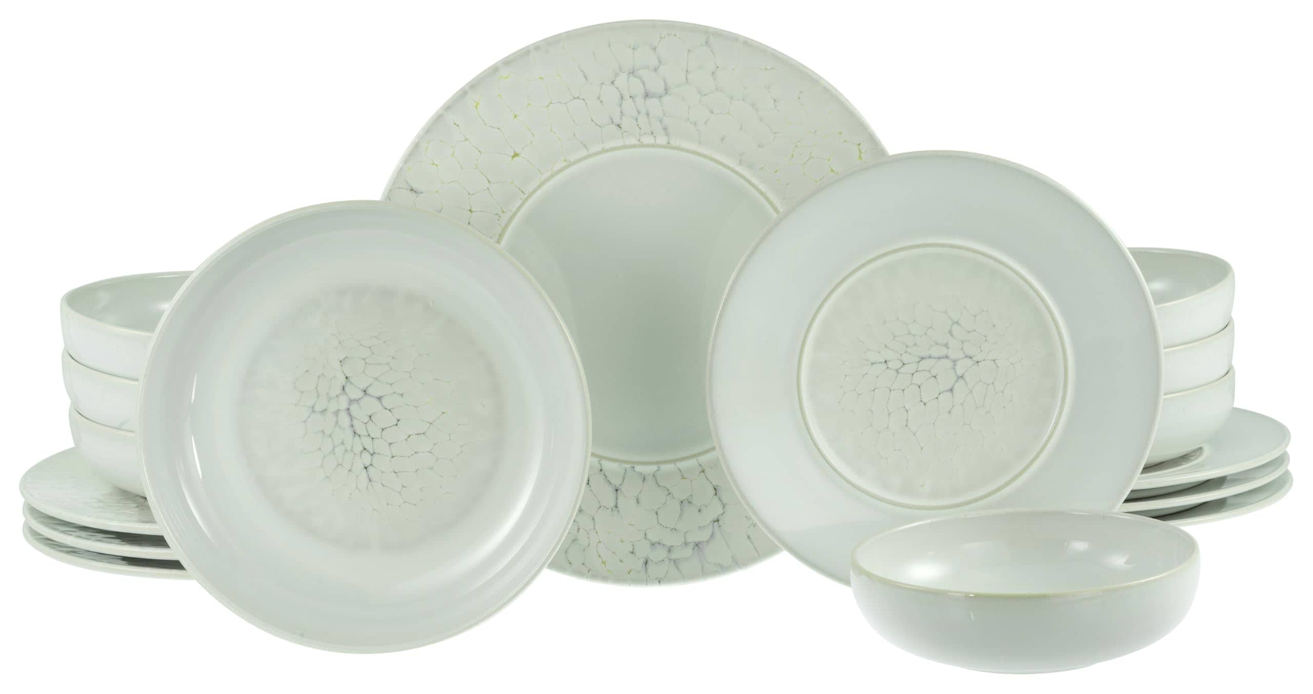 CreaTable Teller Set 24556 Serie Unico Toscania 16-tlg Geschirrset 4 Personen 