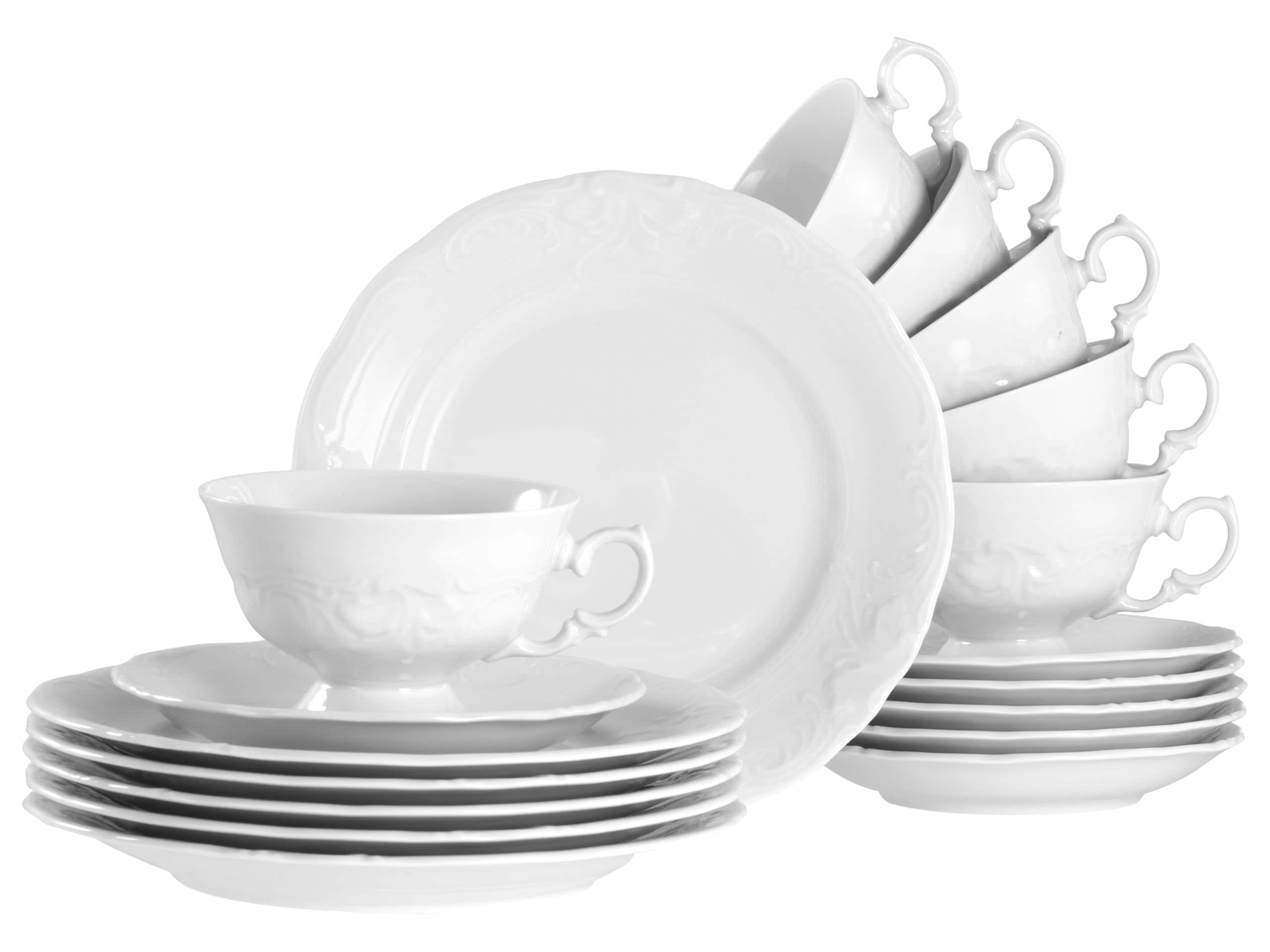 CreaTable - 24622 Frederike Weiss, Kaffeeservice 18-tlg 