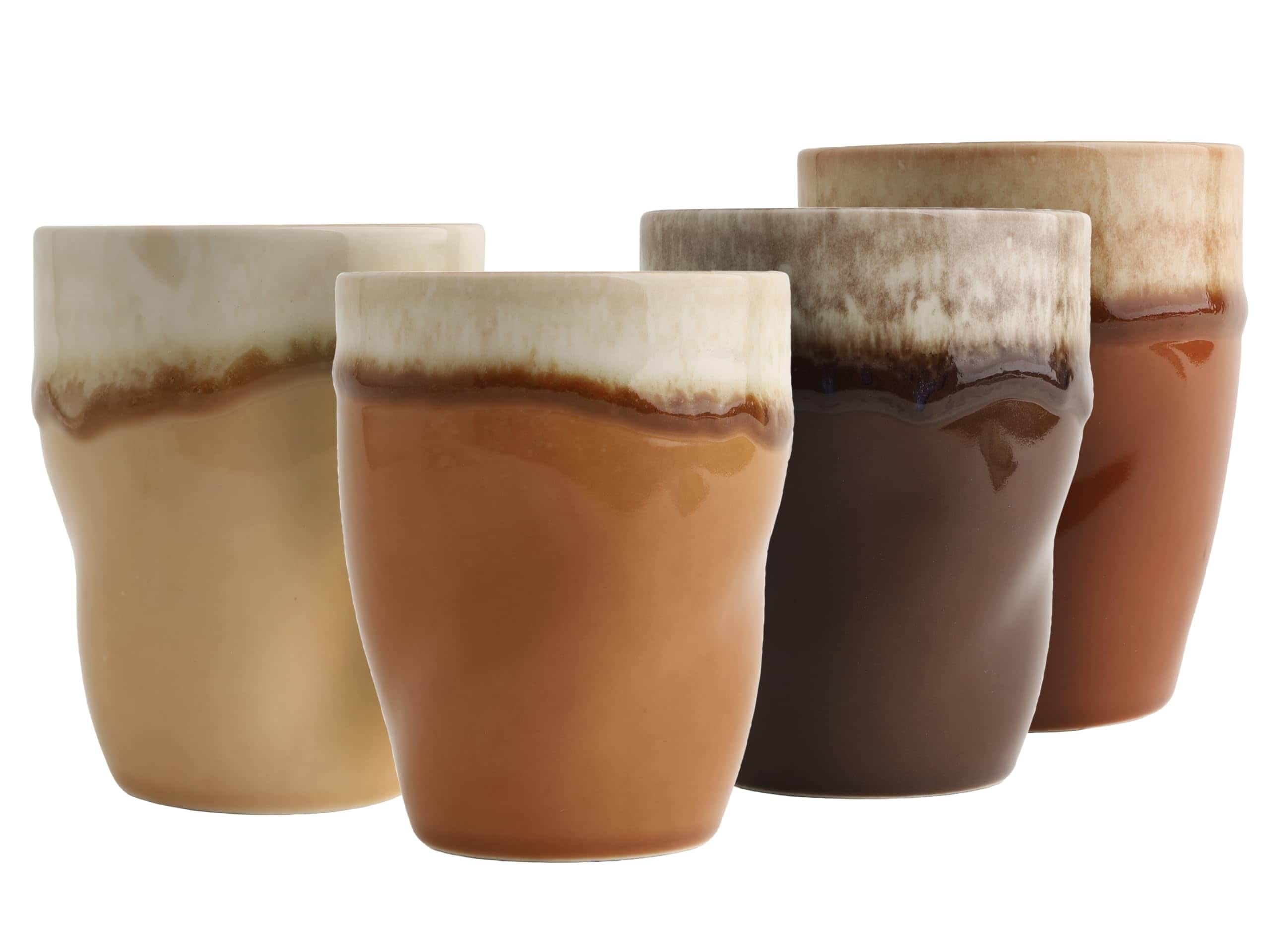 CreaTable - 24738 Squeezy Mocha Mousse, Kaffeebecher 4-tlg 