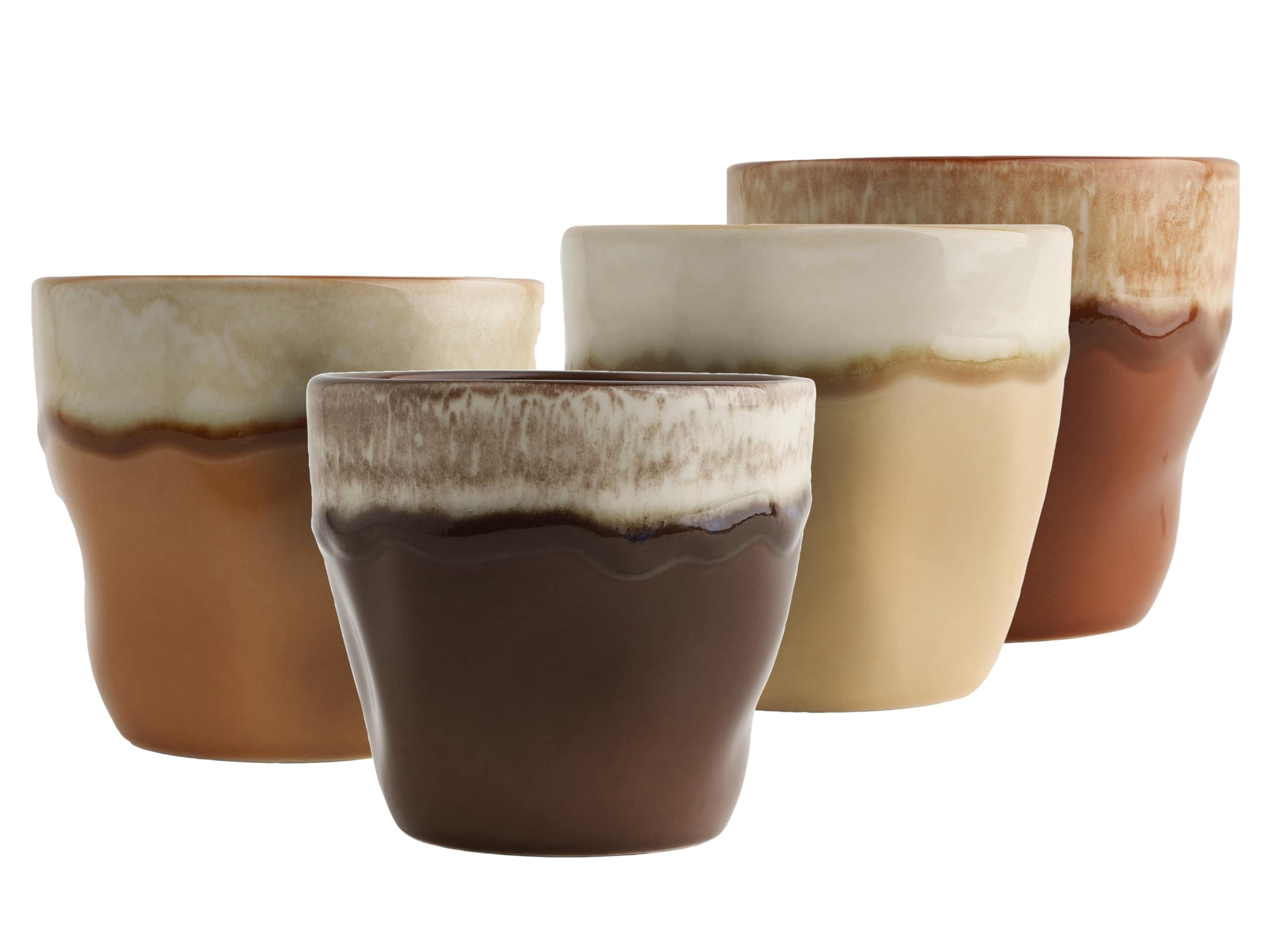 CreaTable - 24739 Squeezy Mocha Mousse Teebecher 4-tlg 