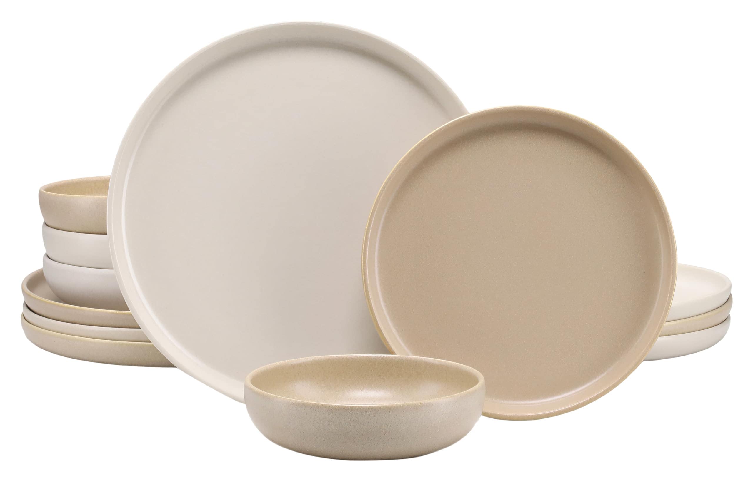 CreaTable 24741 Serie Uno Toscana Teller Set12-tlg. Geschirrset 4 Personen 