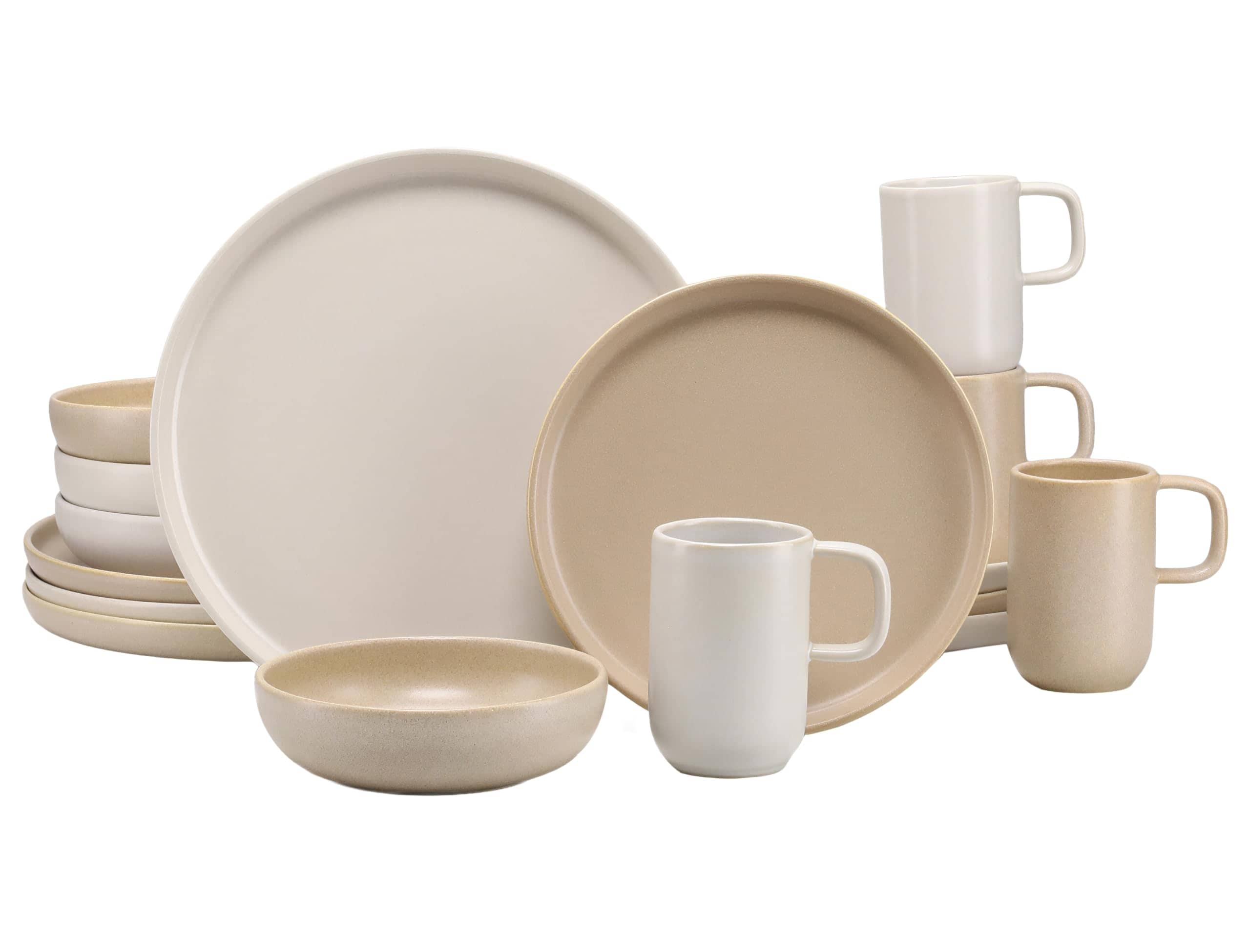 CreaTable 24742 Serie Uno Toscana Kombiservice 16-tlg. Geschirrset 4 Personen 