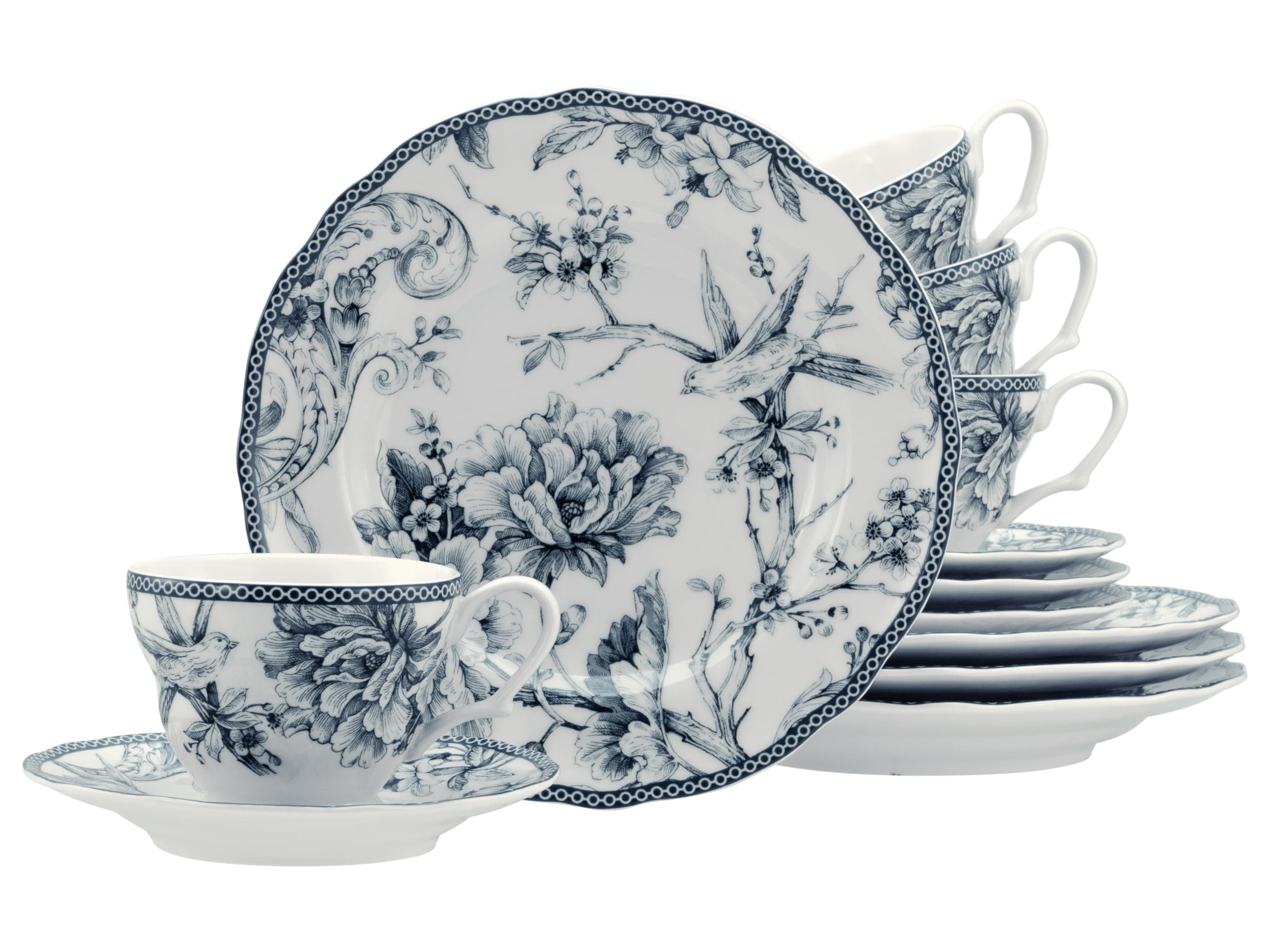 CreaTable - 24764 Adelaide Blau, Kaffeeservice 12-tlg 