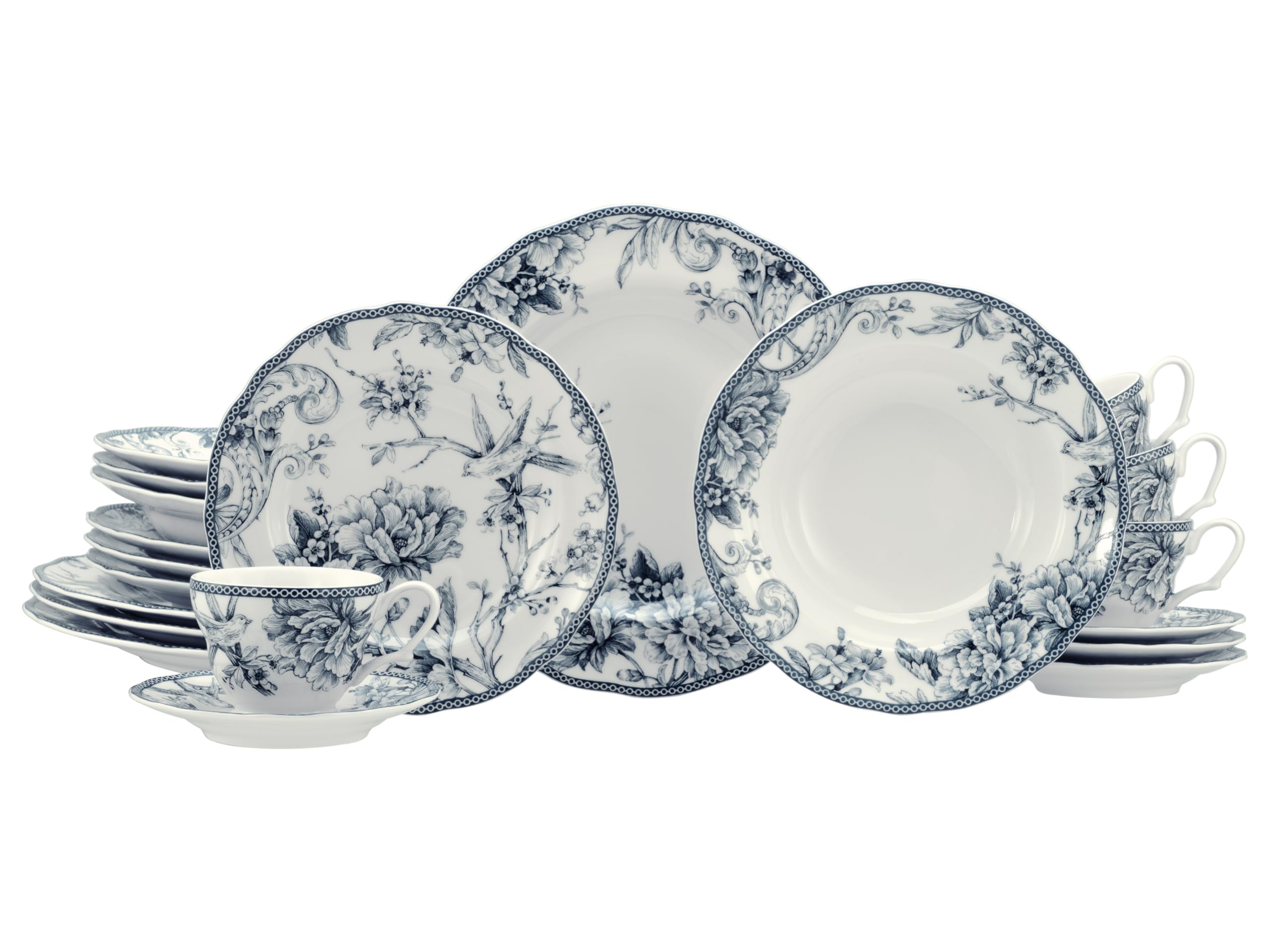 CreaTable - 24772 Adelaide Blau, Kombiservice 20-tlg 