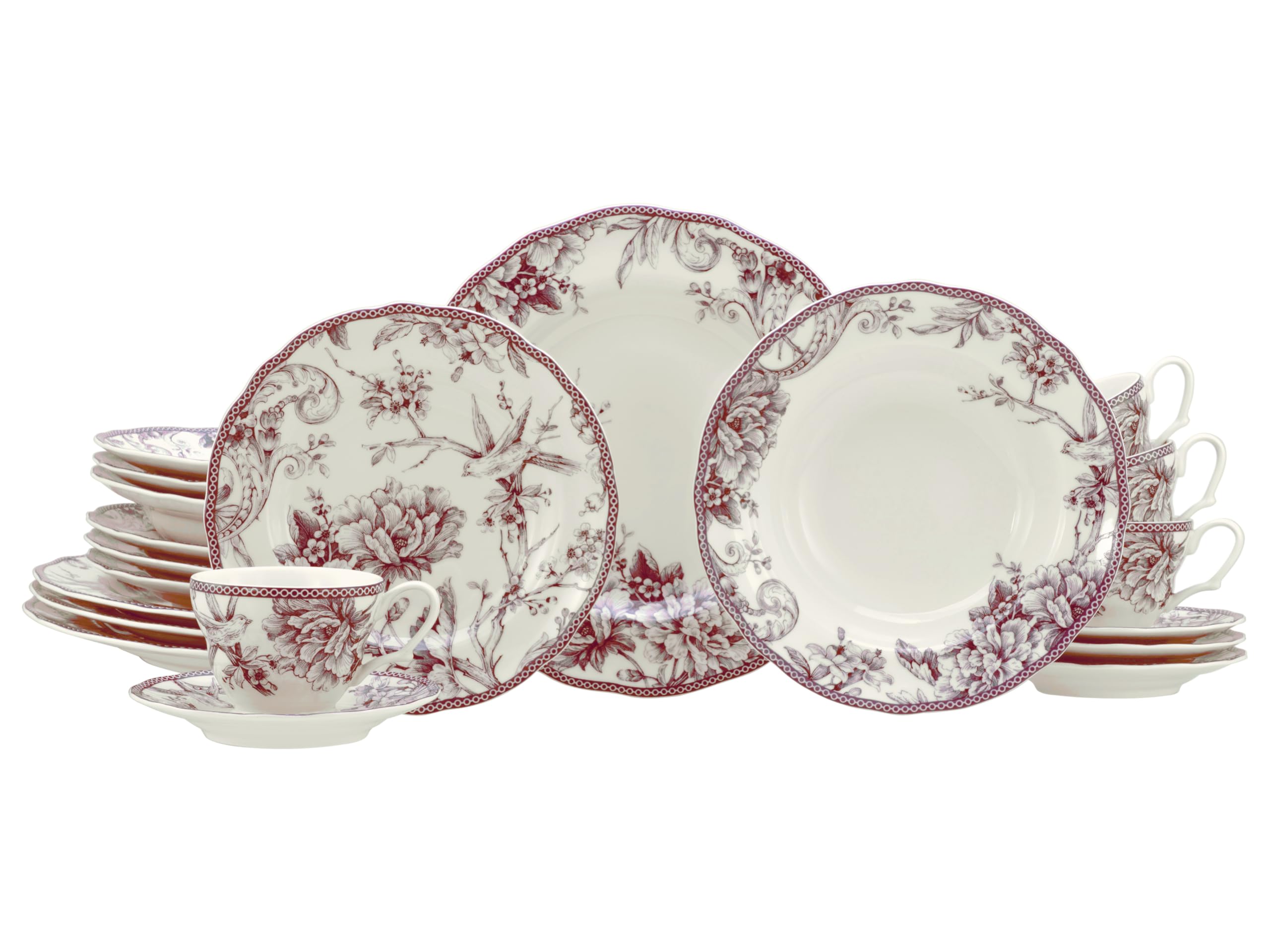 CreaTable - 24773 Adelaide Rot, Kombiservice 20-tlg 