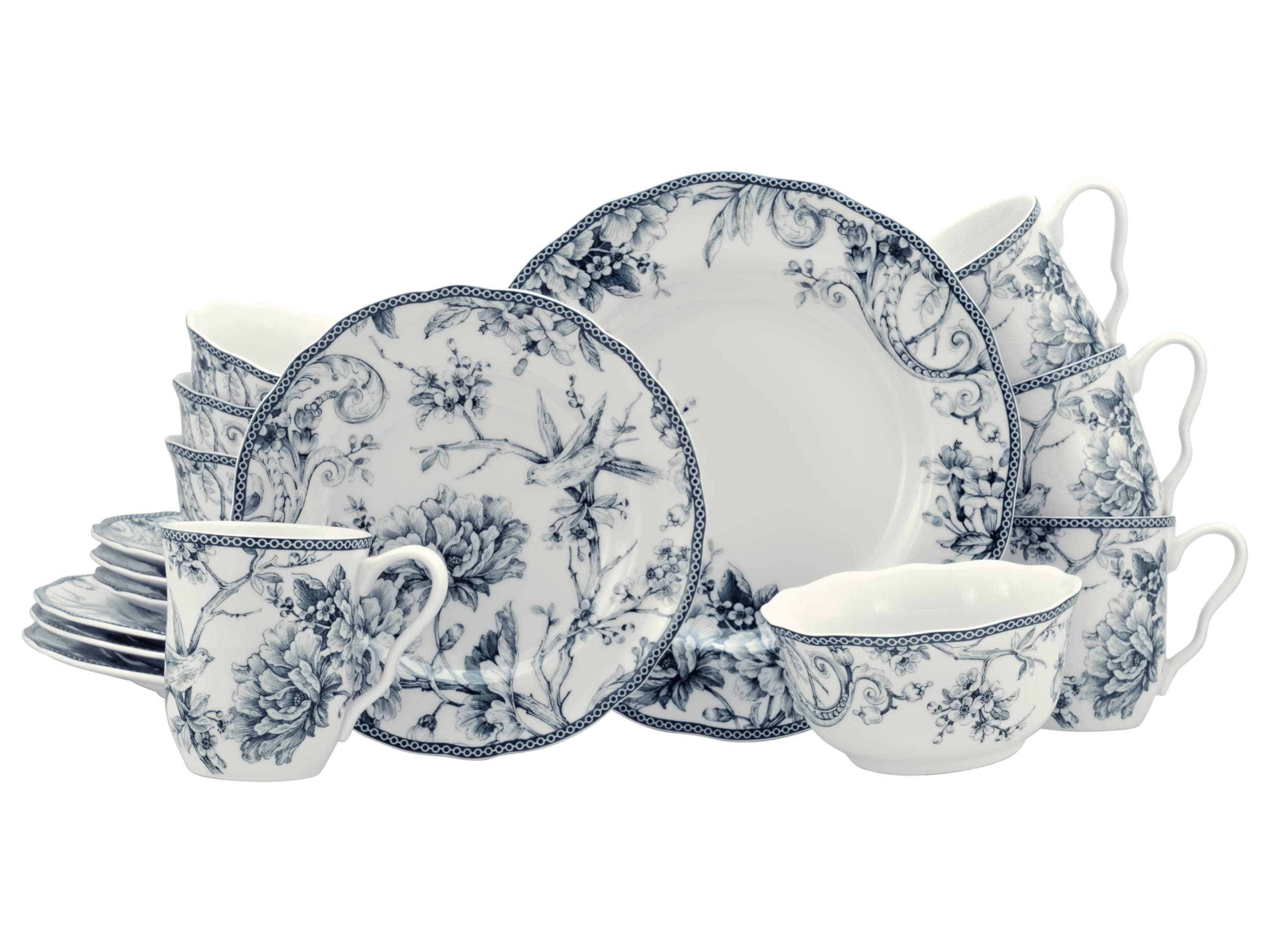 CreaTable - 24776 Adelaide Blau, Kombiservice 16-tlg 