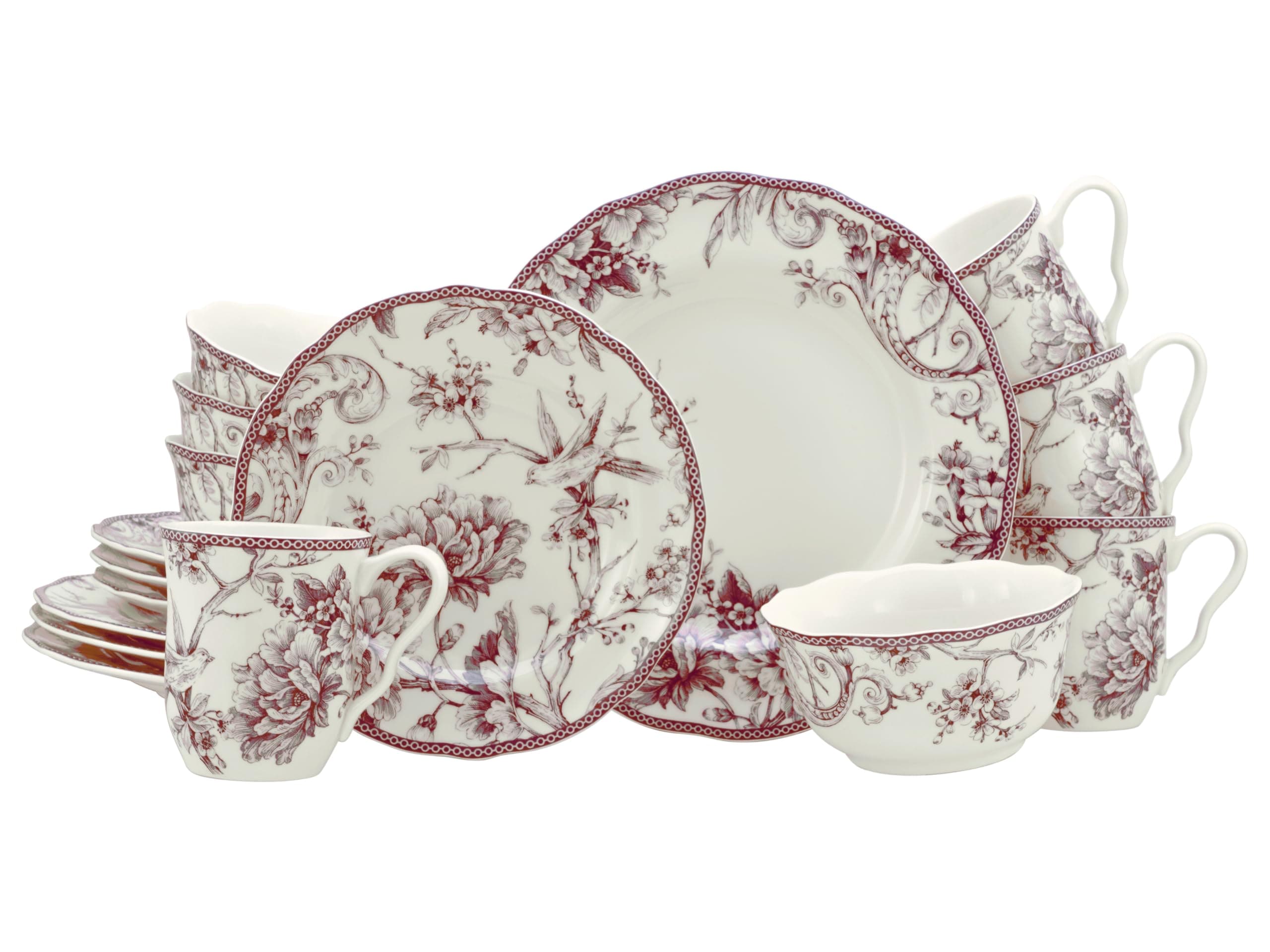 CreaTable - 24777 Adelaide Rot, Kombiservice 16-tlg 