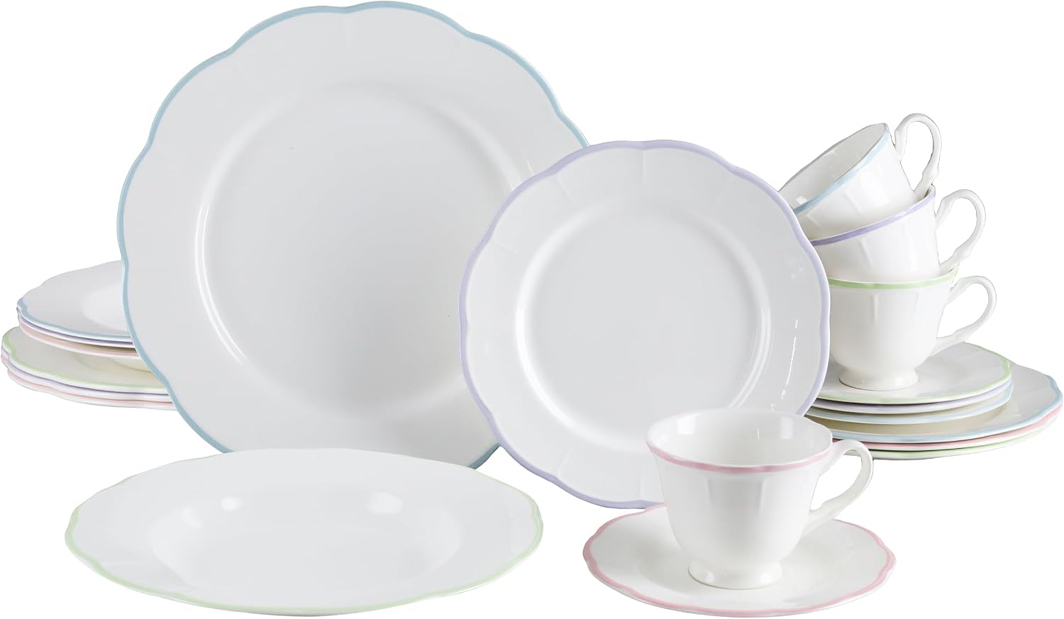 CreaTable - 24840, Florine Bunt - Kombiservice 20-tlg 