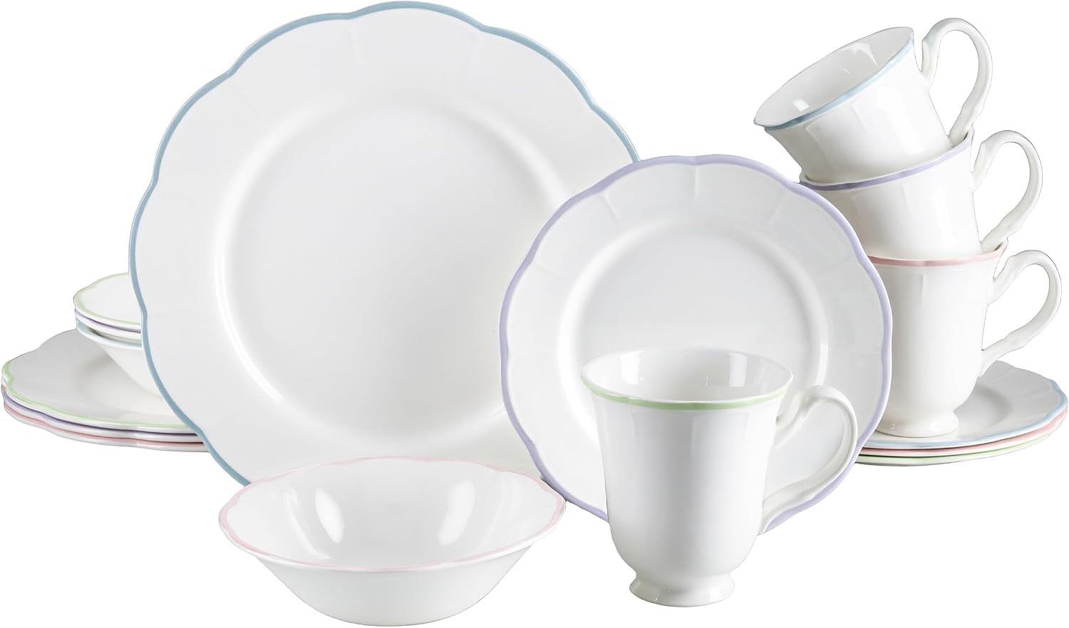 CreaTable - 24841, Florine Bunt - Kombiservice 16-tlg 