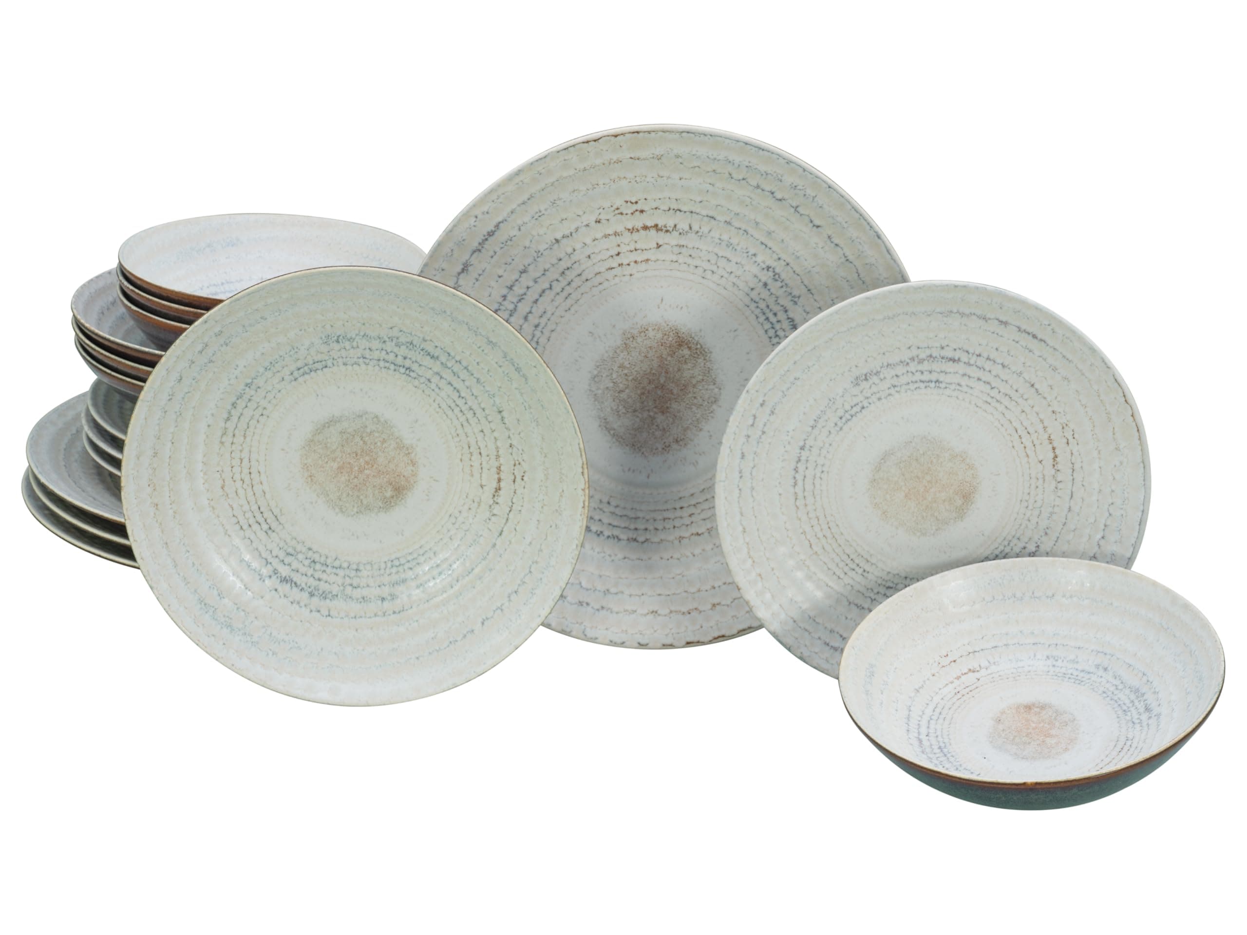 CreaTable - 24855 Neapel Offwhite, Tellerset 16-tlg 