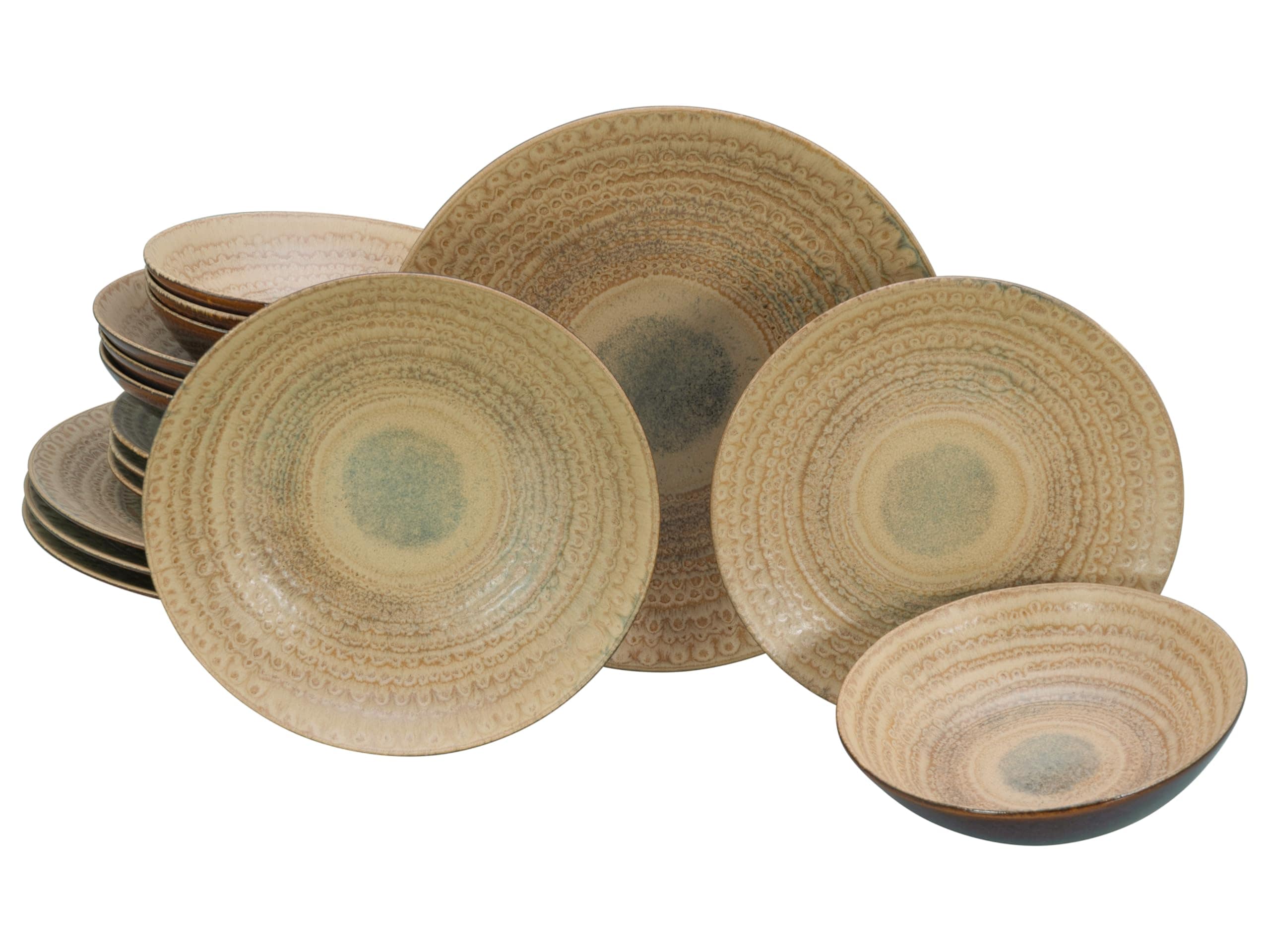 CreaTable - 24856 Neapel Sand, Tellerset 16-tlg 