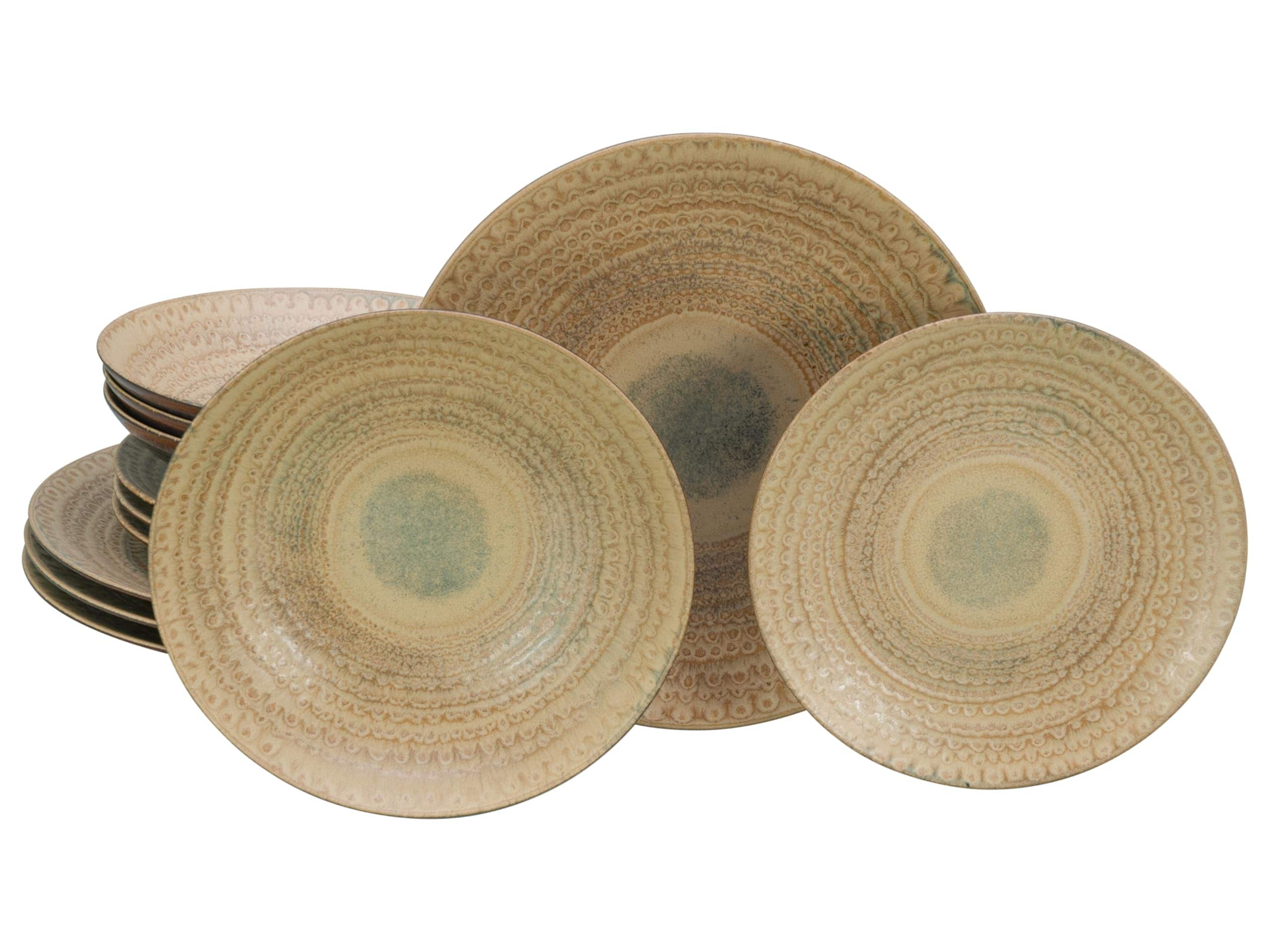 CreaTable - 24860 Neapel Sand, Tellerset 12-tlg 