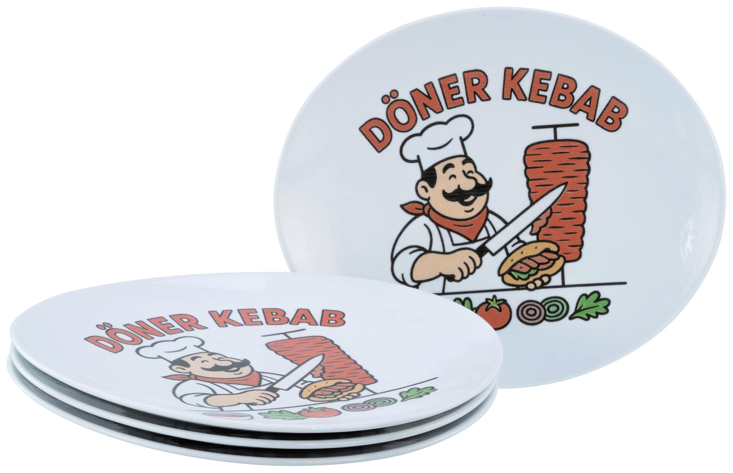 CreaTable - 24910 Gourmet Weiss, Kebabteller 4-tlg 
