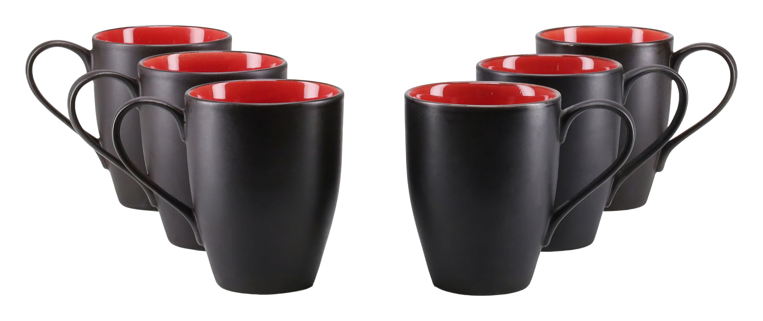 CreaTable - 24925, Hot Red - Kaffeebecher 6-tlg 