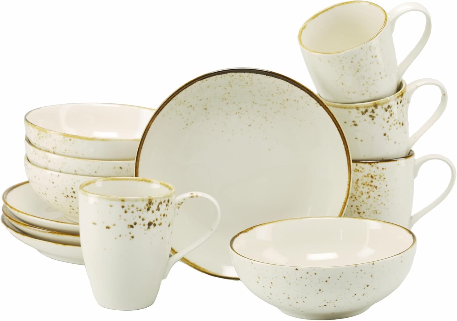 CreaTable - 24971, Nature Collection Creme - Kaffeeservice 12-tlg 