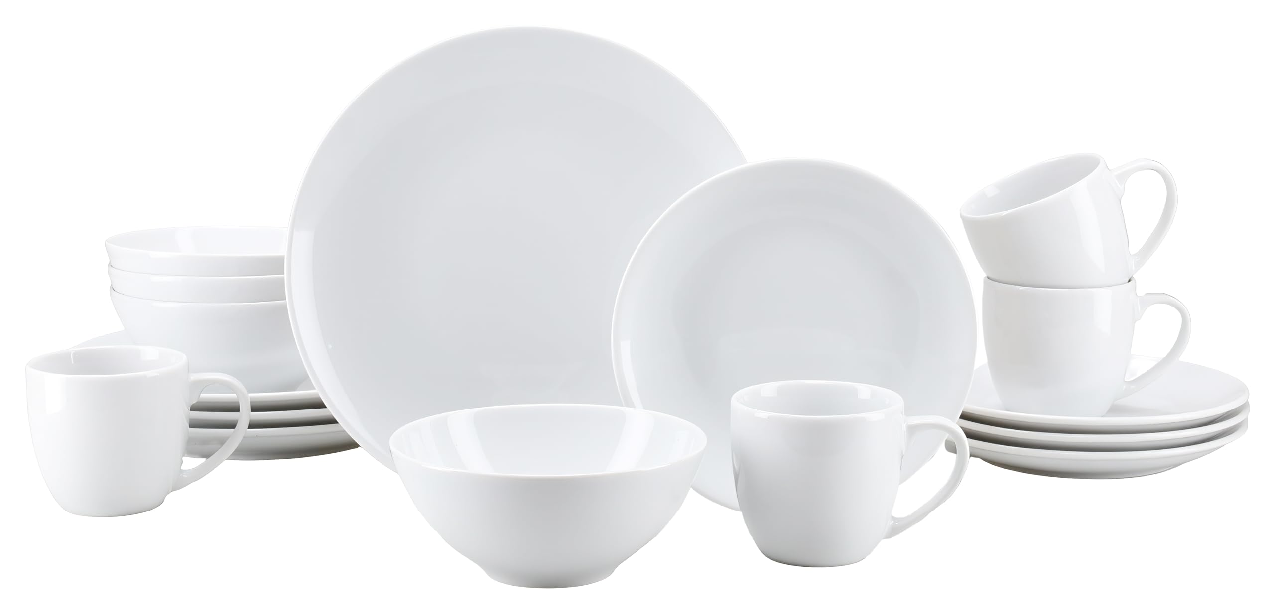 CreaTable - 24983 Bistrot Weiss, Kombiservice 16-tlg 