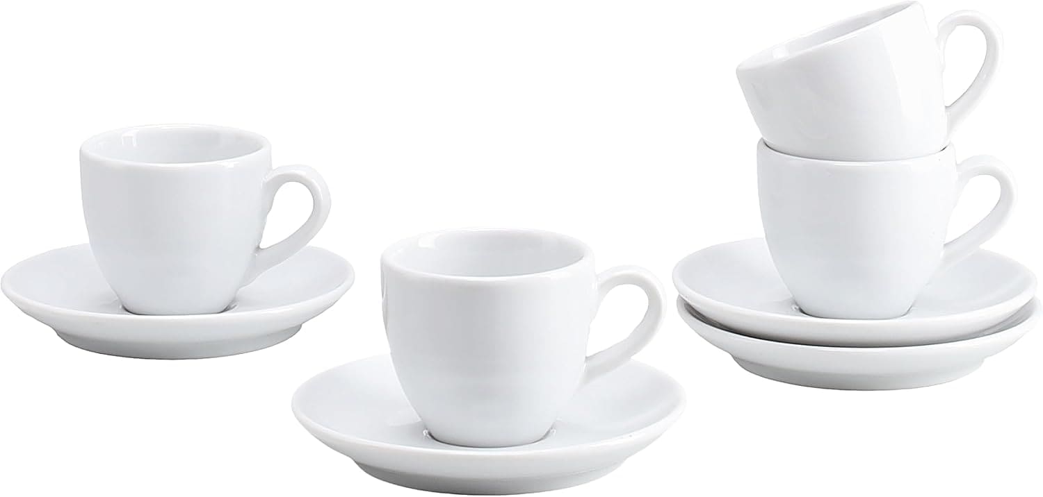 Creatable 24986 Serie Bistrot Weiss 4-tlg Geschirrset  Espresso Set 