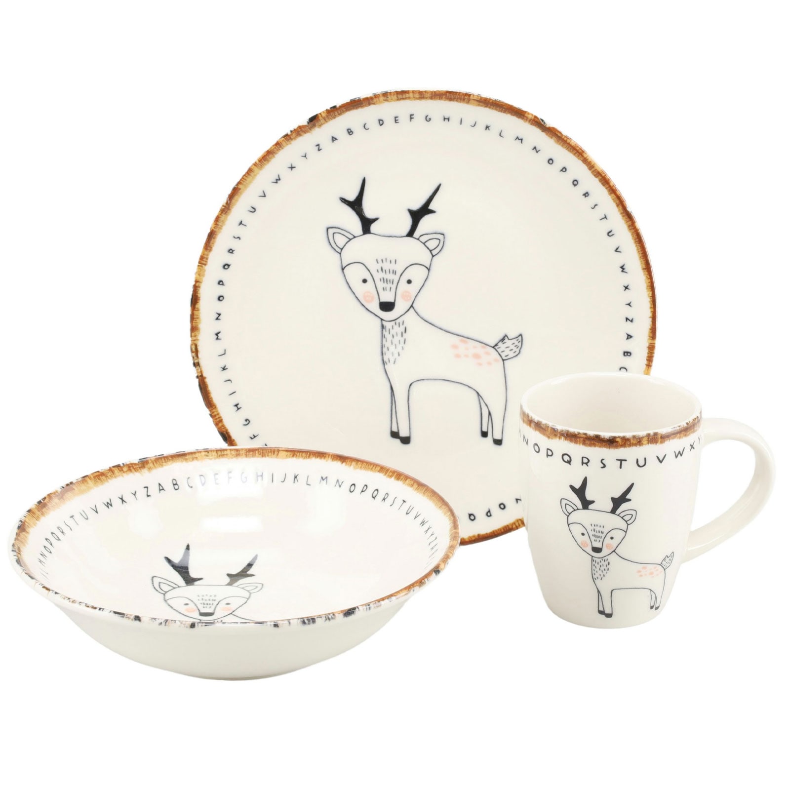 CreaTable - 25049, Freunde des Waldes Reh - Kinder Set 3-tlg 