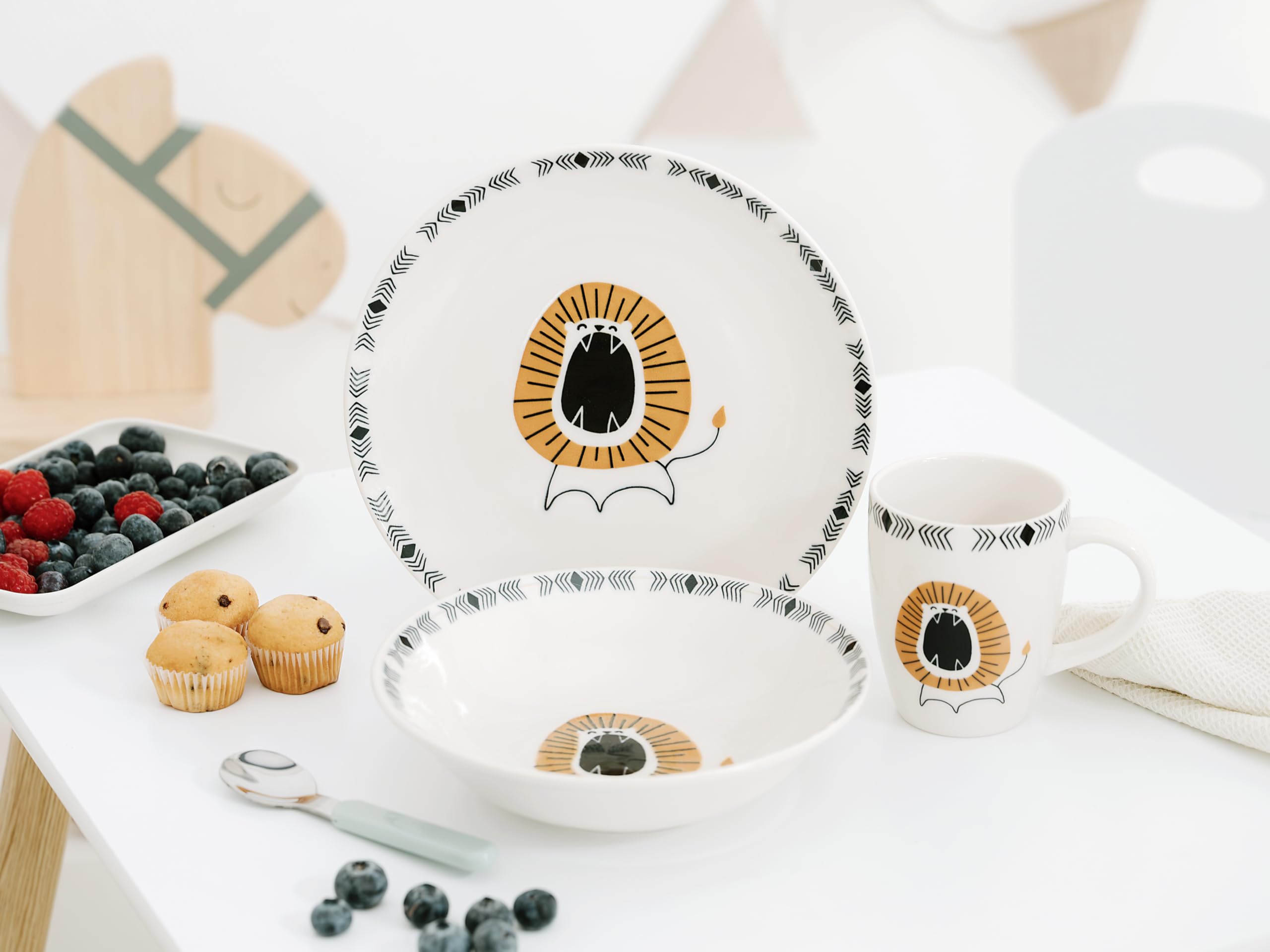 CreaTable - 25053, Safari L&ouml;we - Kinder Set 3-tlg 