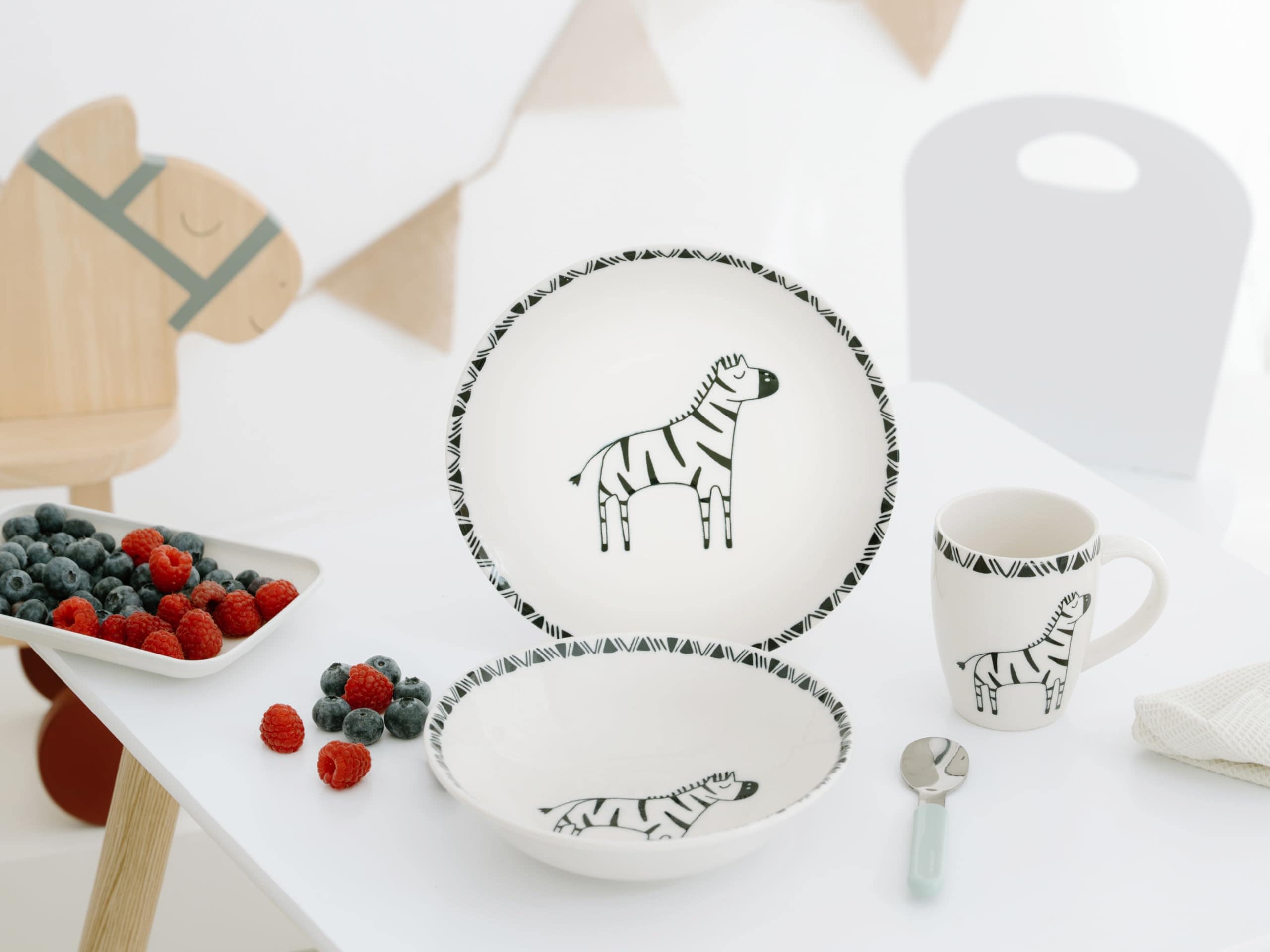 CreaTable - 25054, Safari Zebra - Kinder Set 3-tlg 