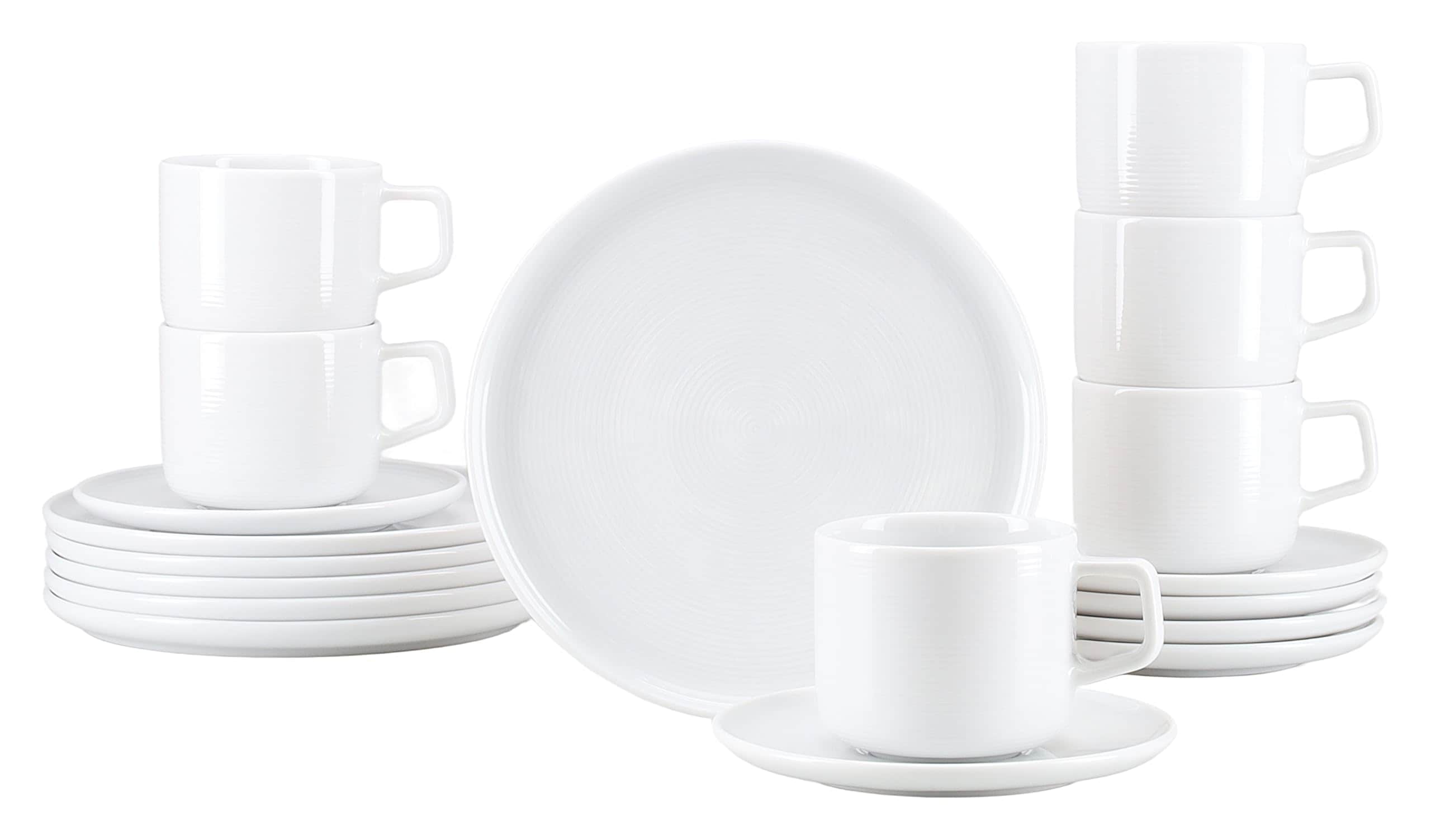 CreaTable - 25075, Session White - Kaffeeservice 18-tlg 