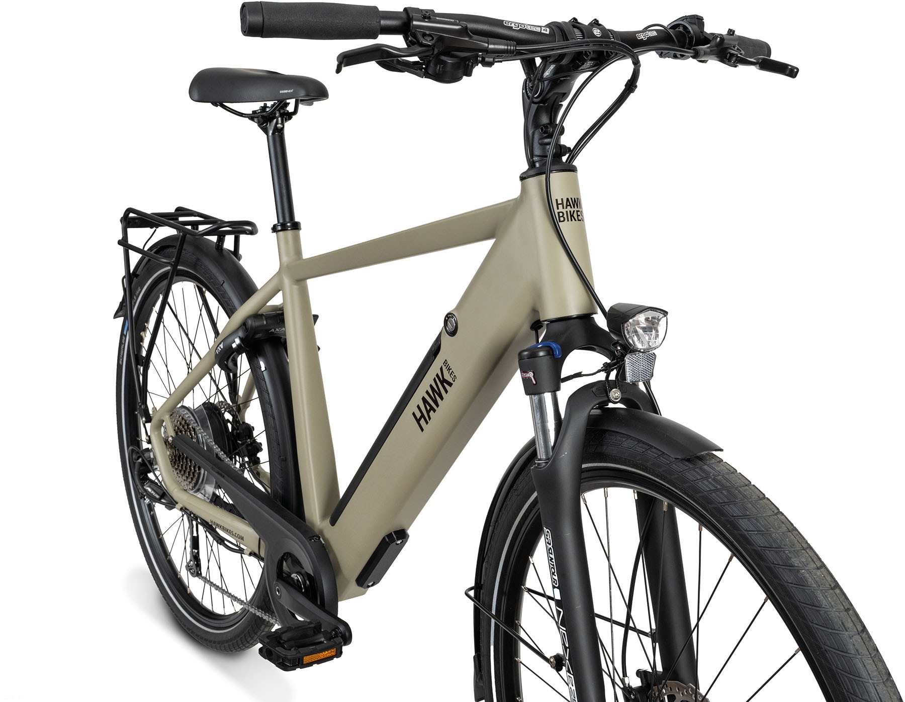 Hawk E-Trekking Gent E-Bike Herren 28 Zoll 53 cm Diamant - Gelb 