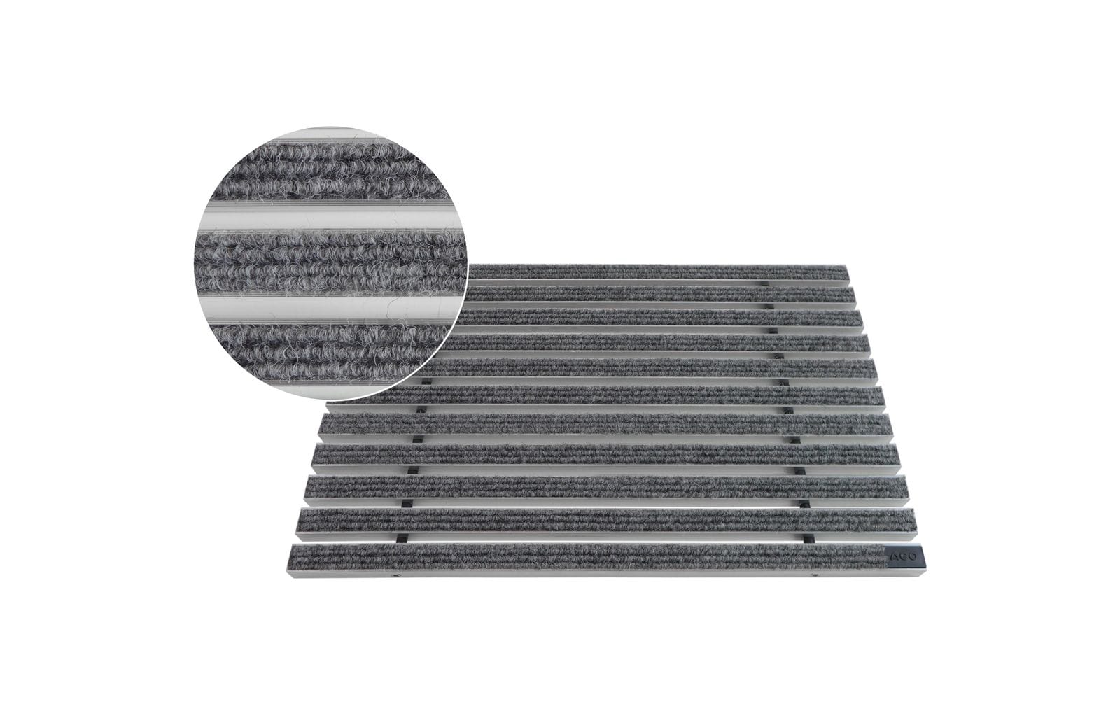 ACO Eingangsmatte Vario 22mm | 60x40cm | Rips Hellgrau 