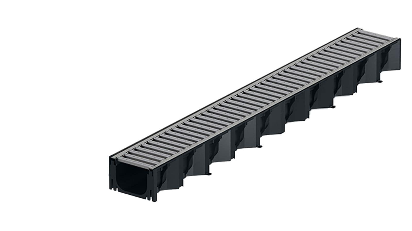 1m ACO Self&reg; Hexaline 2.0 Entw&auml;sserungsrinne mit Stegrost Stahl verzinkt 