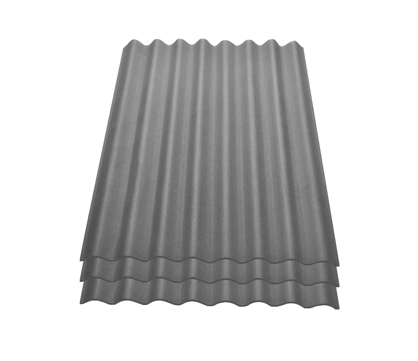 3er Pack Onduline&reg; Easyline&reg; Platte intensiv grau 1000 x 760 x 2,6 mm Profil 95/38 