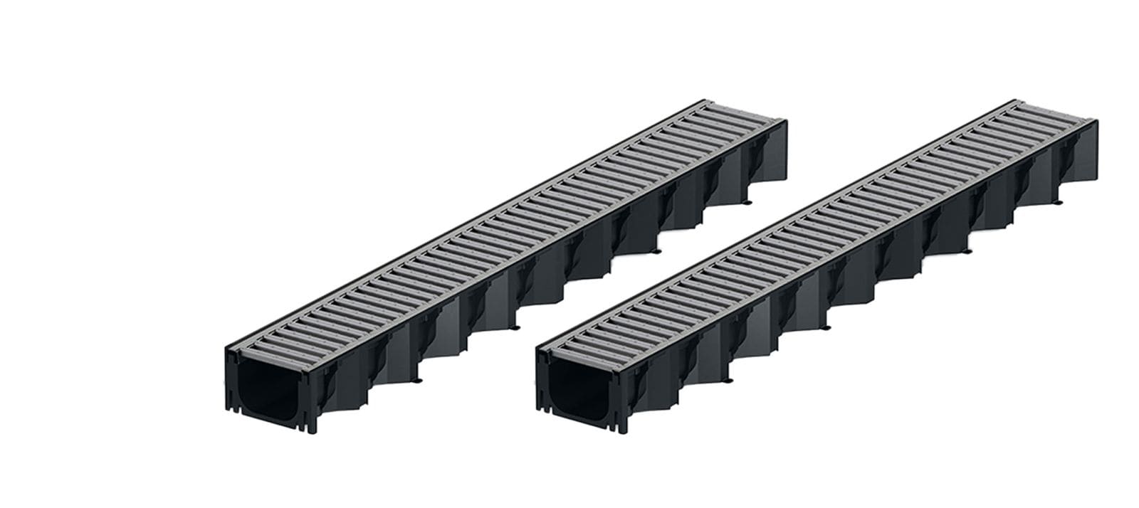 2x1m ACO Self&reg; Hexaline 2.0 Entw&auml;sserungsrinne Stegrost Stahl verzinkt 