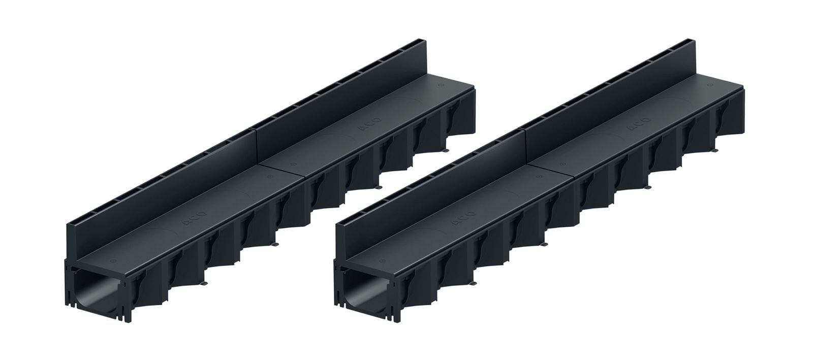 2x1m ACO Self&reg; Hexaline 2.0 Entw&auml;sserungsrinne mit Schlitzaufsatz Kunststoff 