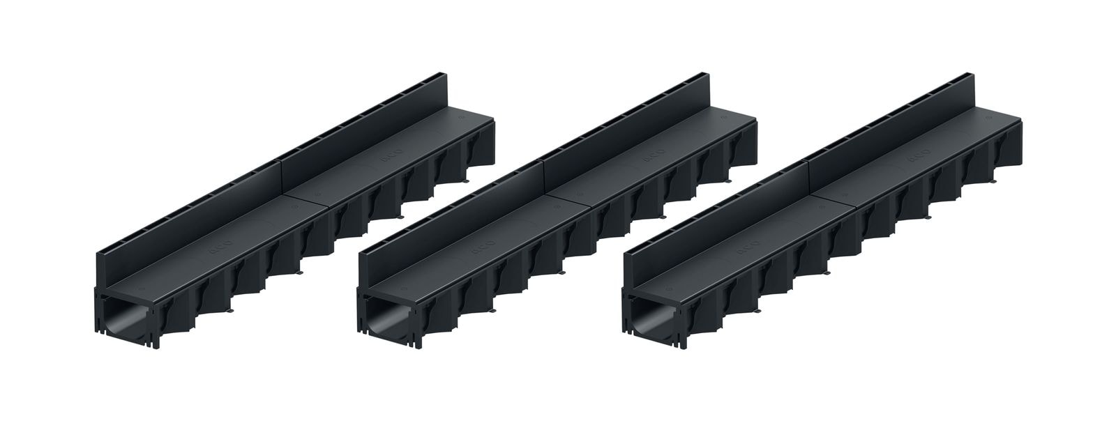 3x1m ACO Self&reg; Hexaline 2.0 Entw&auml;sserungsrinne mit Schlitzaufsatz Kunststoff 