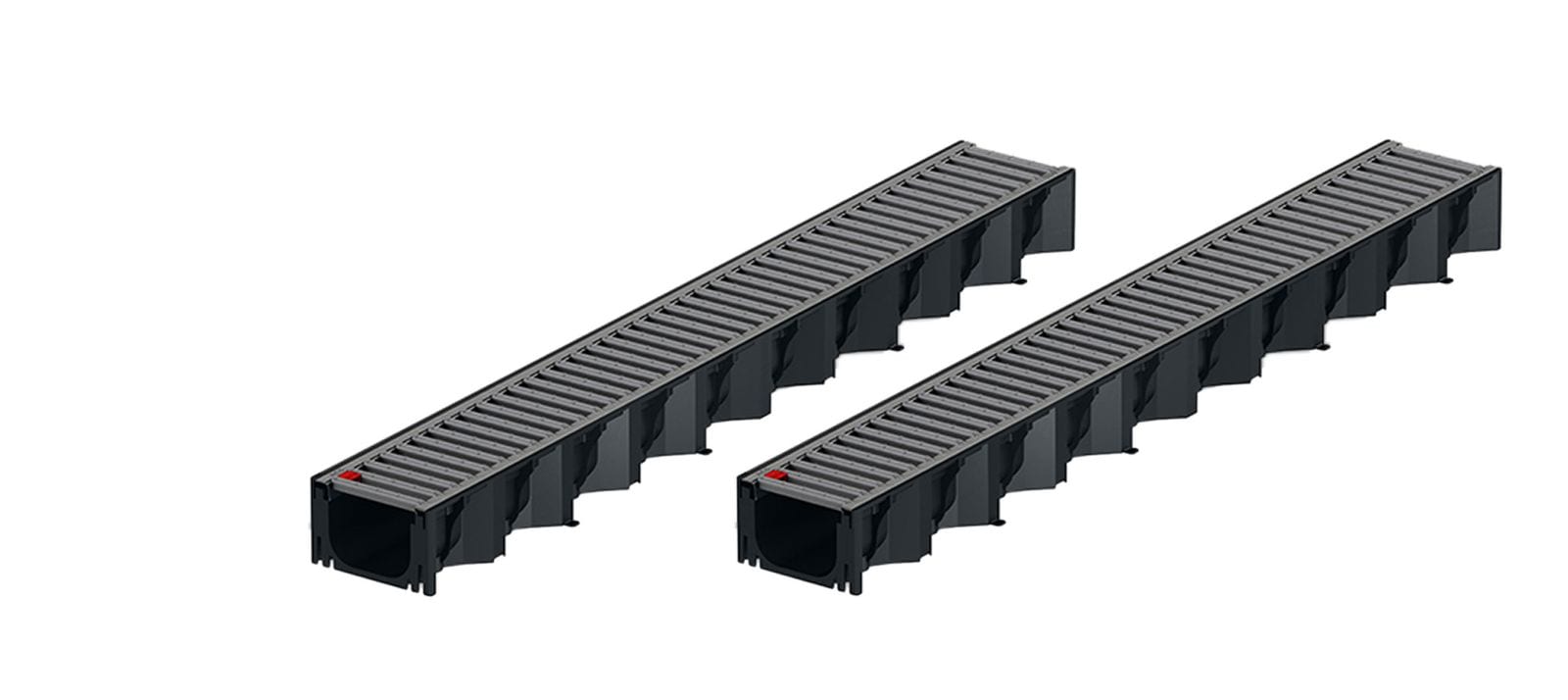 2x1m ACO Self&reg; Hexaline 2.0 Entw&auml;sserungsrinne mit Stegrost Edelstahl elektropoliert 