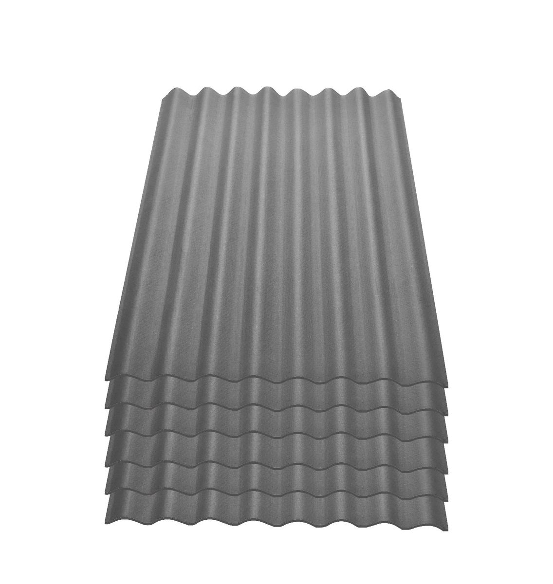 6er Pack Onduline&reg; Easyline&reg; Platte intensiv grau 1000 x 760 x 2,6 mm Profil 95/38 