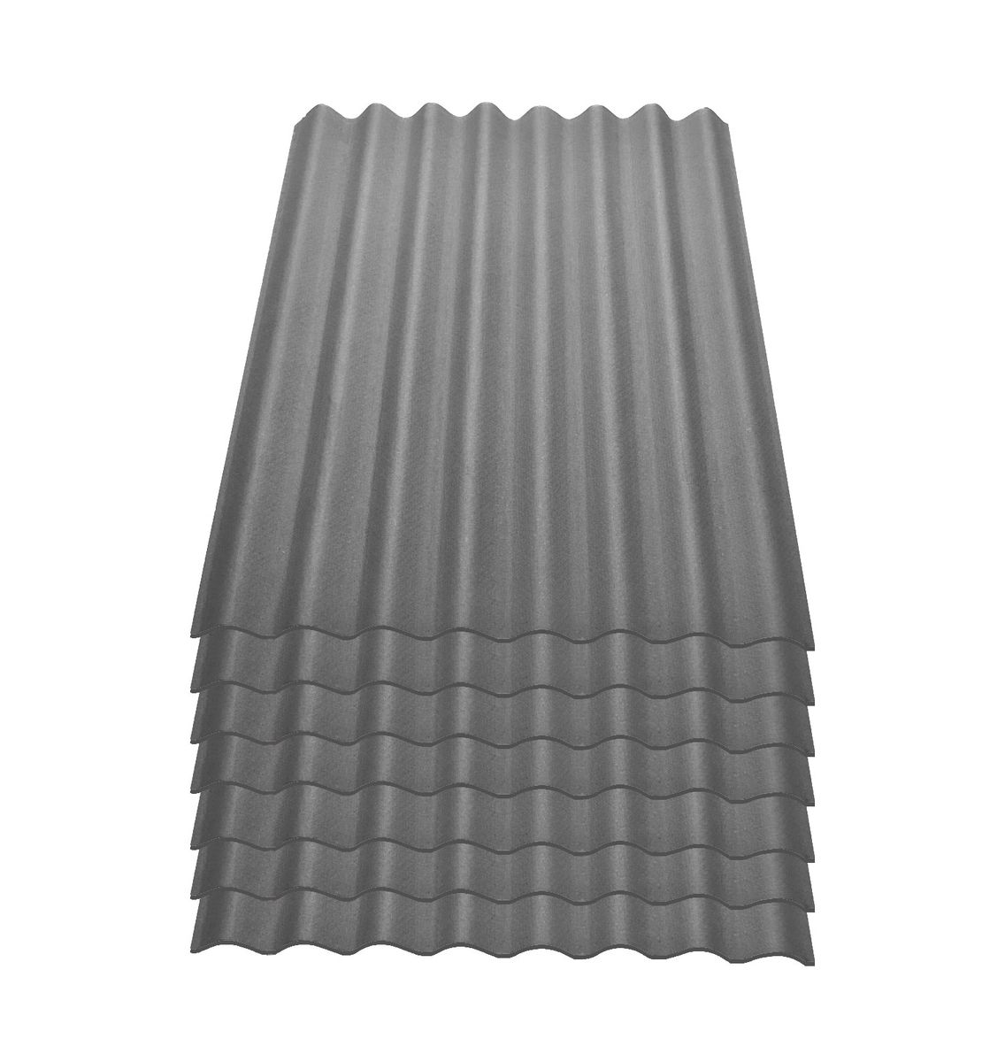 7er Pack Onduline&reg; Easyline&reg; Platte intensiv grau 1000 x 760 x 2,6 mm Profil 95/38 